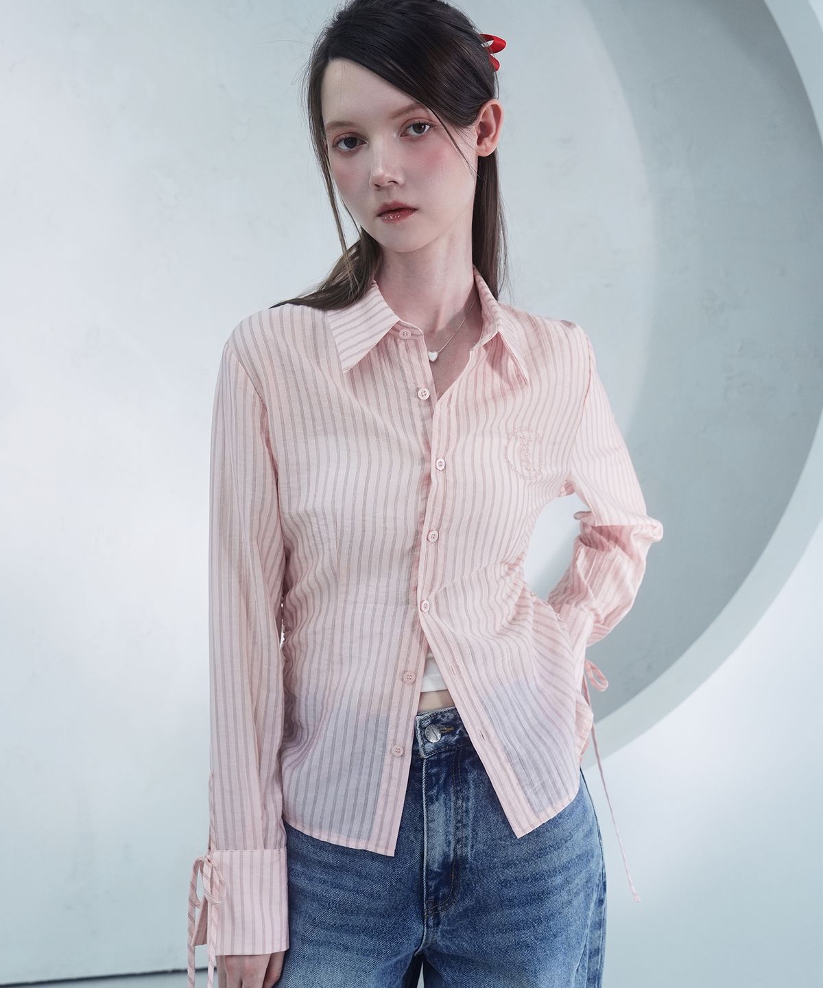 비바셔스(VIVACIOUS) Charme See-through Shirt SORA