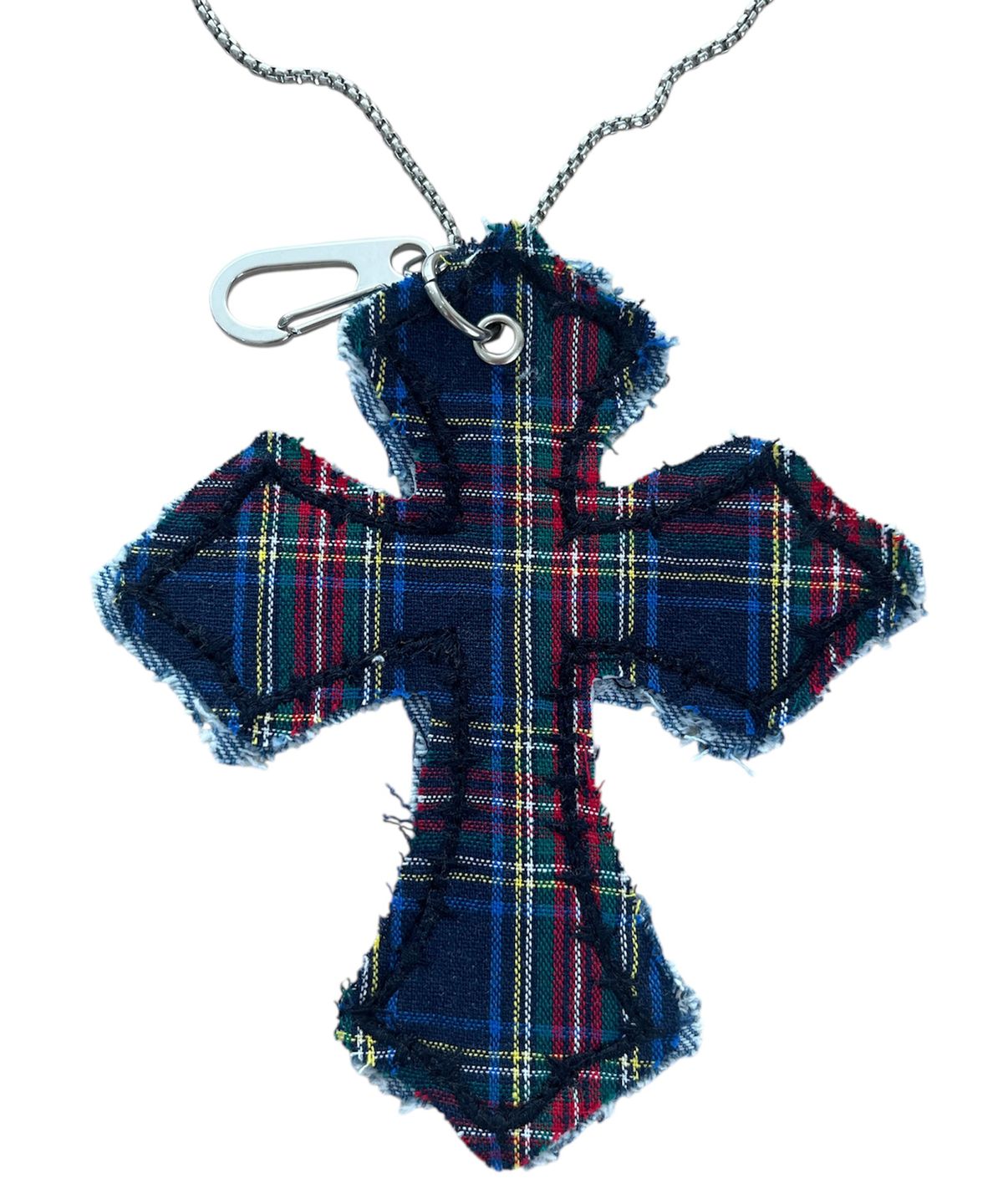 스케이터락(SK8ER ROCK) Cross Patchwork Keyring Necklace