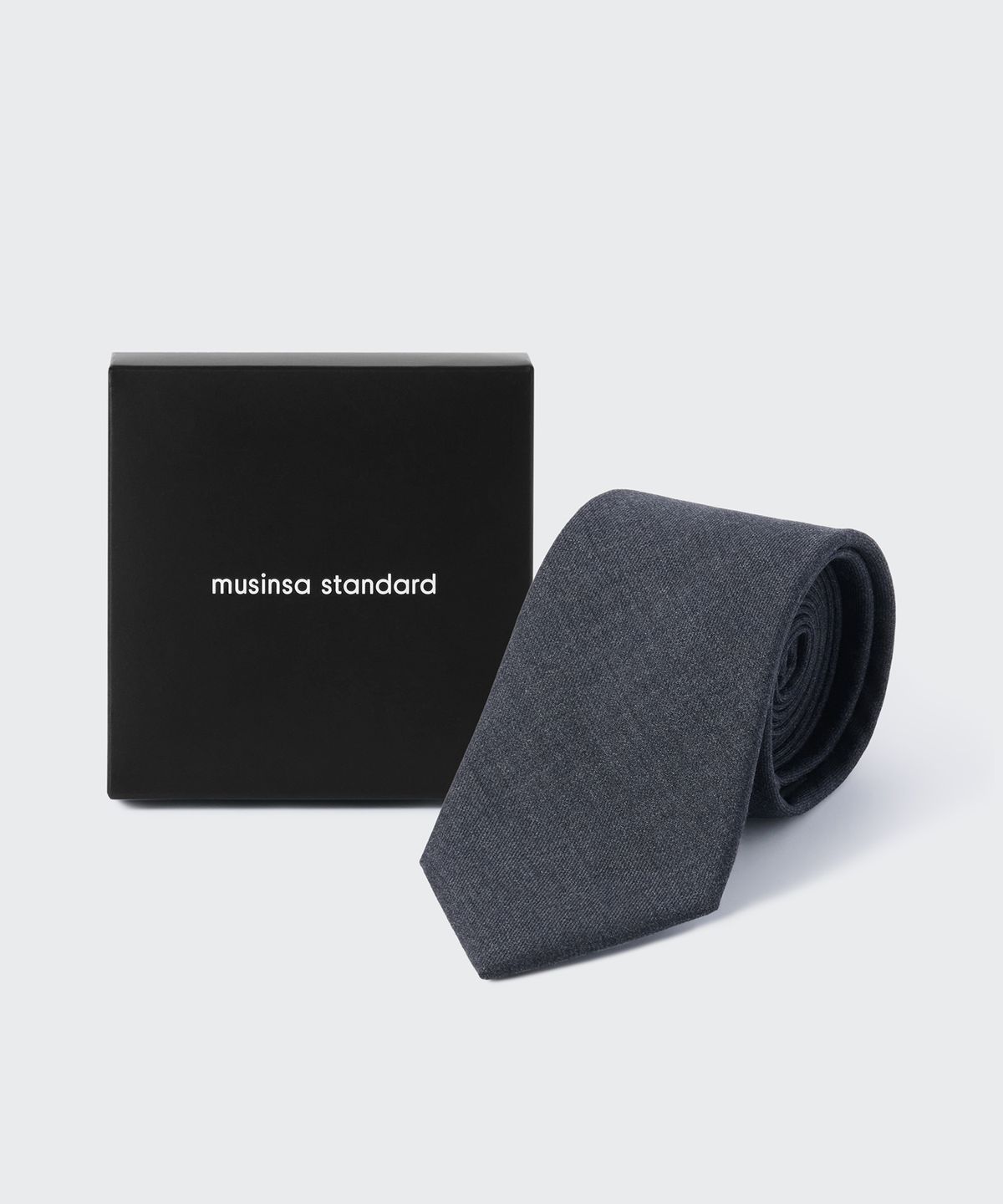 무신사 스탠다드(MUSINSA STANDARD) 울 스탠다드 솔리드 넥타이 [그레이]