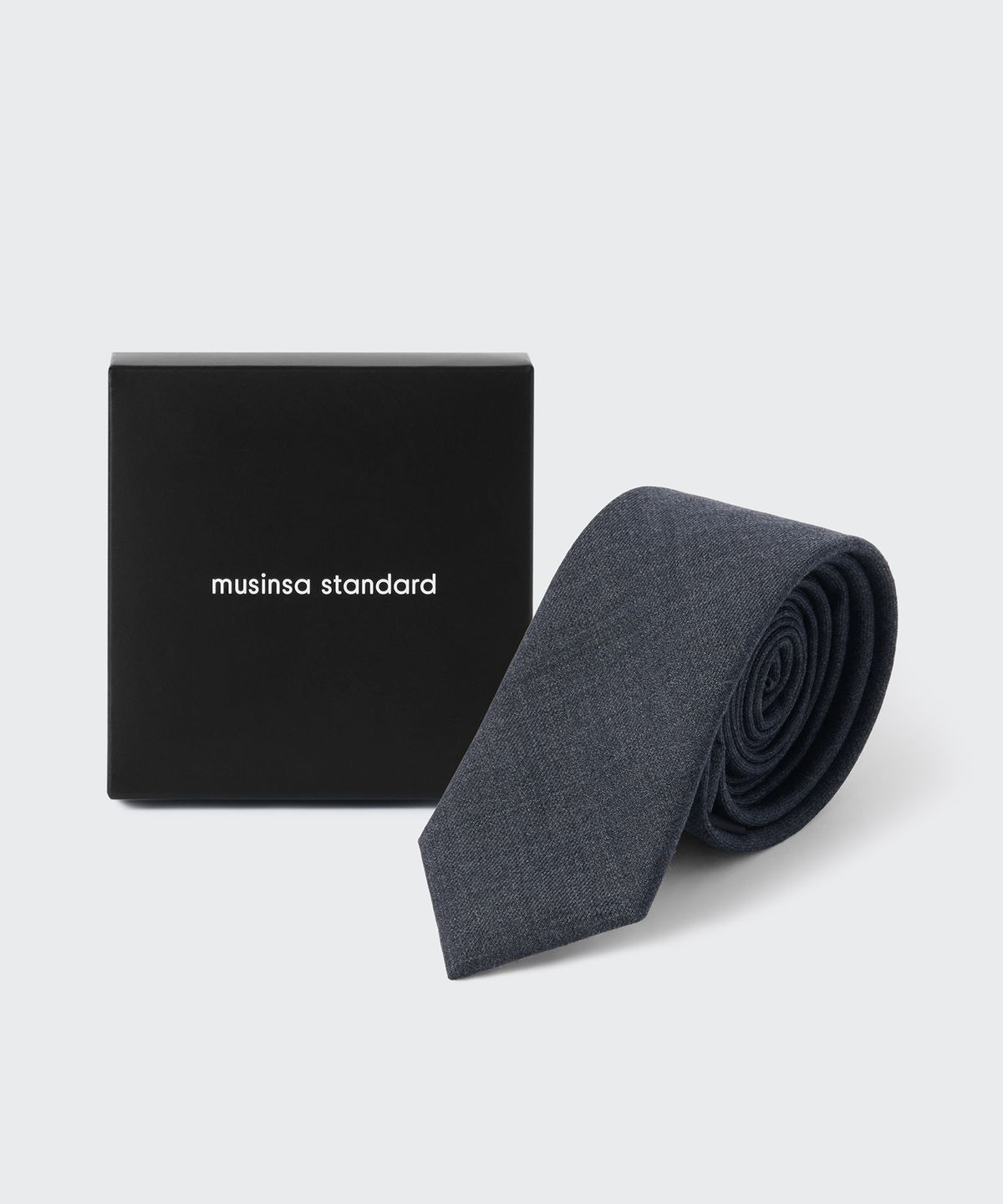 무신사 스탠다드(MUSINSA STANDARD) 울 내로우 솔리드 넥타이 [그레이]