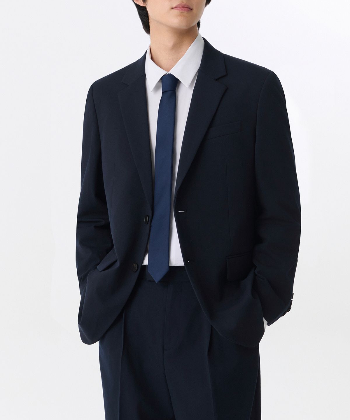 무신사 스탠다드(MUSINSA STANDARD) 내로우 솔리드 넥타이 [네이비]