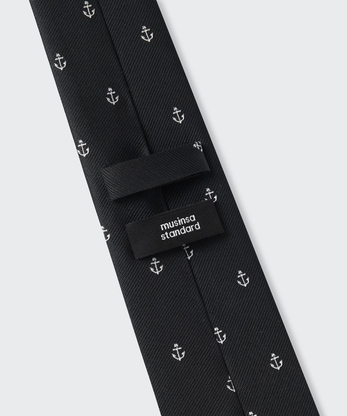 무신사 스탠다드(MUSINSA STANDARD) 실크 앵커 넥타이 [블랙]