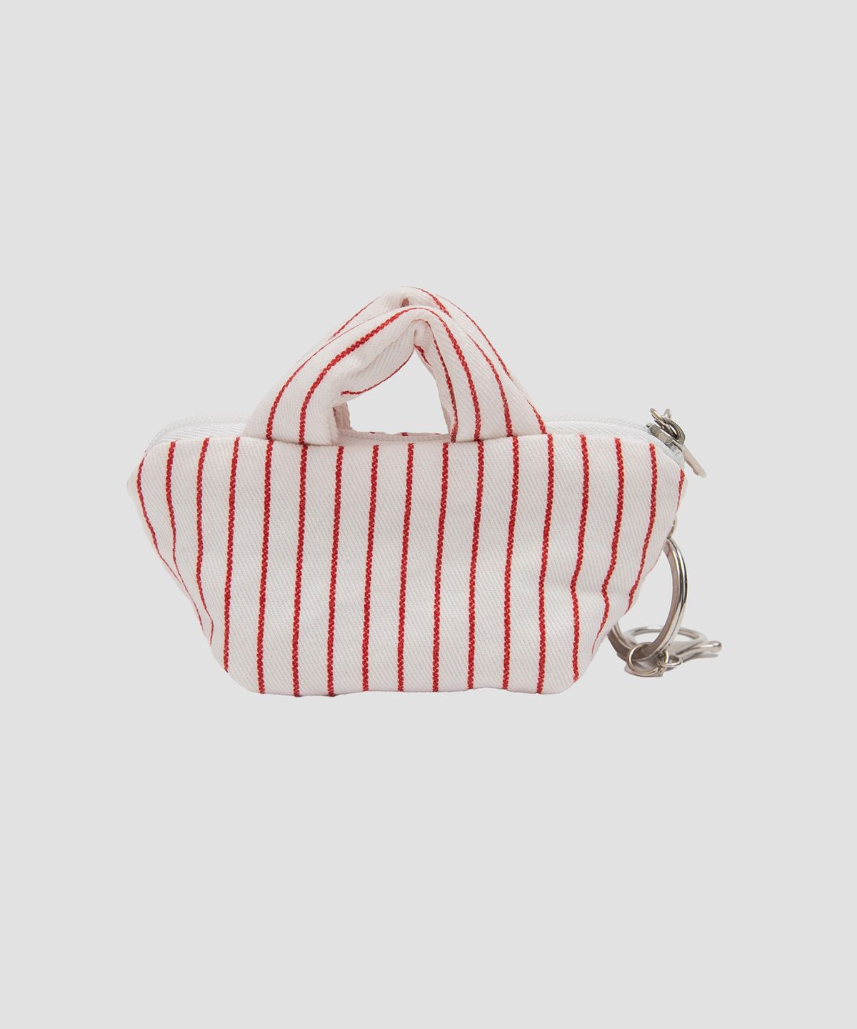 로라로라(ROLAROLA) MAISON DE ROLA STRIPE MINI BAG KEYRING RED