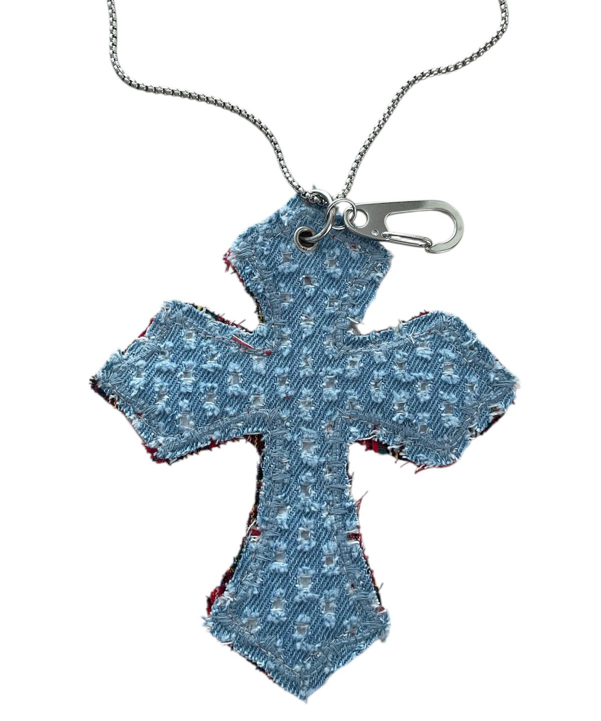스케이터락(SK8ER ROCK) Cross Patchwork Keyring Necklace