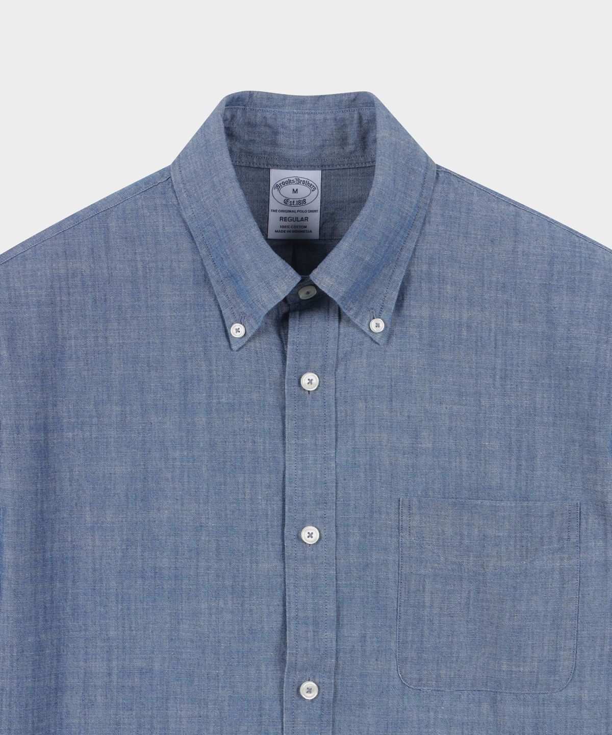 브룩스 브라더스(BROOKS BROTHERS) 코튼 샴브레이 스포츠셔츠 (다크인디고) (BBTHMM2532PFS)