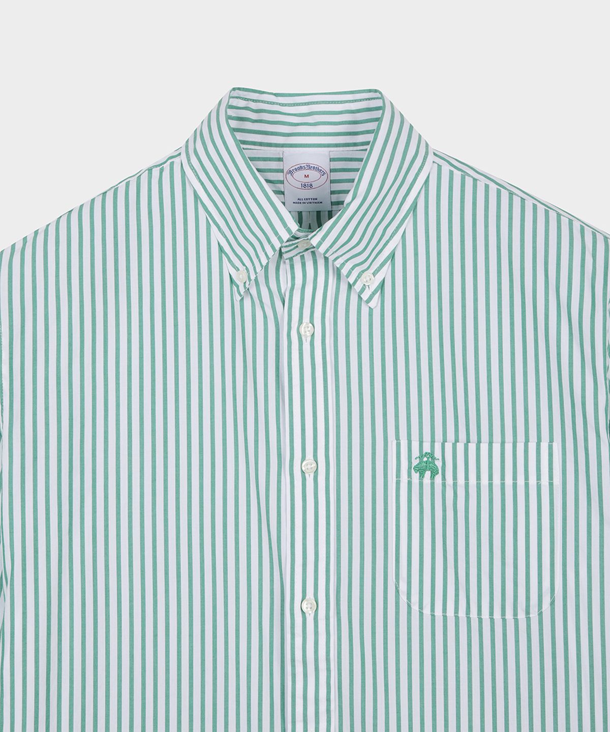 브룩스 브라더스(BROOKS BROTHERS) 프라이데이 포플린 스트라이프 셔츠 (그린) (BBTHMF6452IFS)