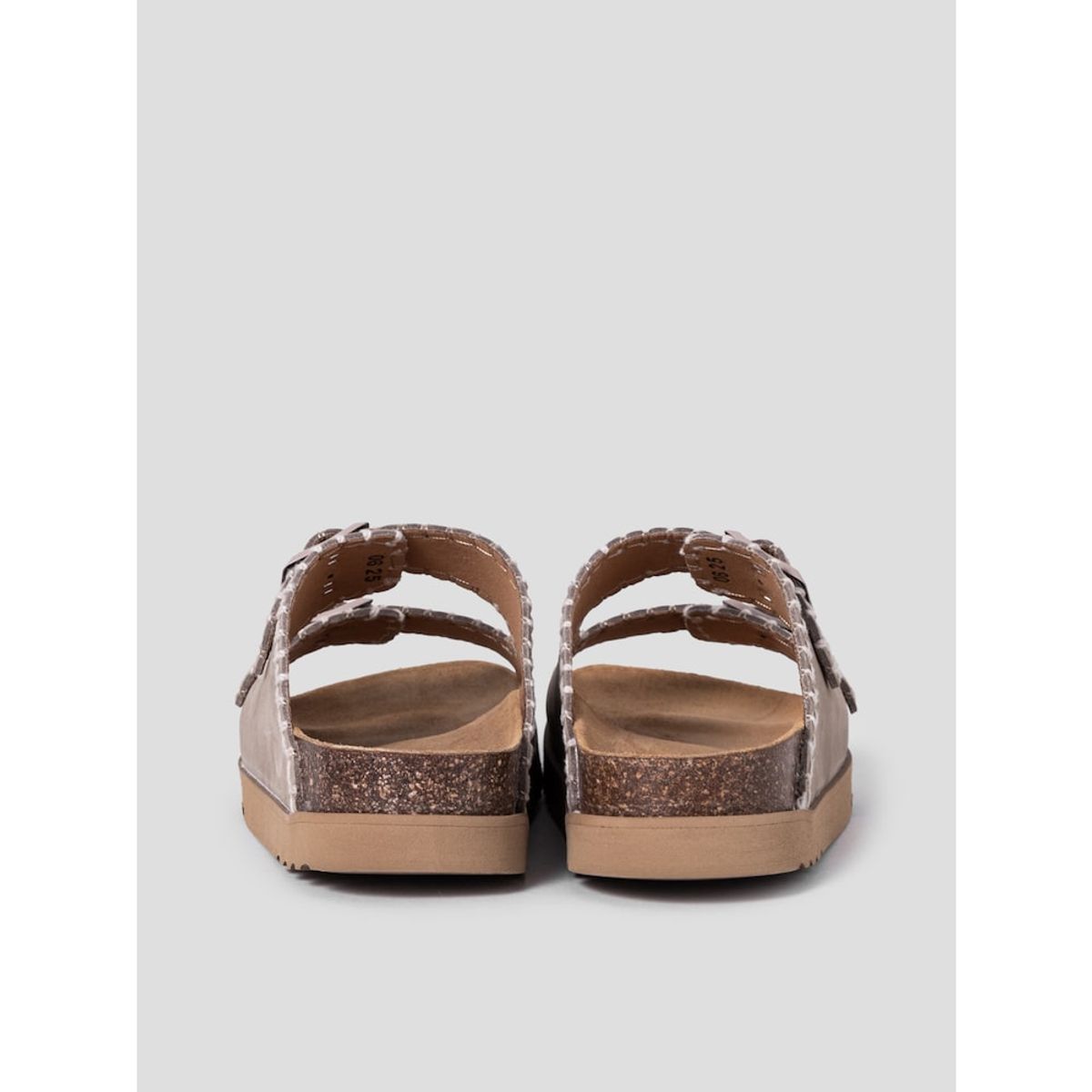 숄(SCHOLL) (WOMEN) 스티치 투스트랩 코르크 샌들  옐로이시 브라운 (HH54K2C20B)
