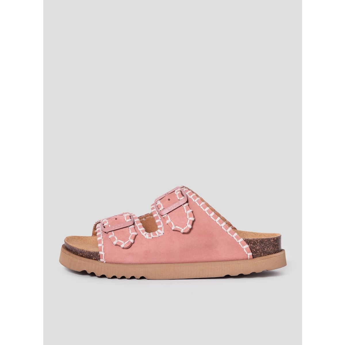 숄(SCHOLL) (WOMEN) 스티치 투스트랩 코르크 샌들  핑크 (HH54K2C20X)
