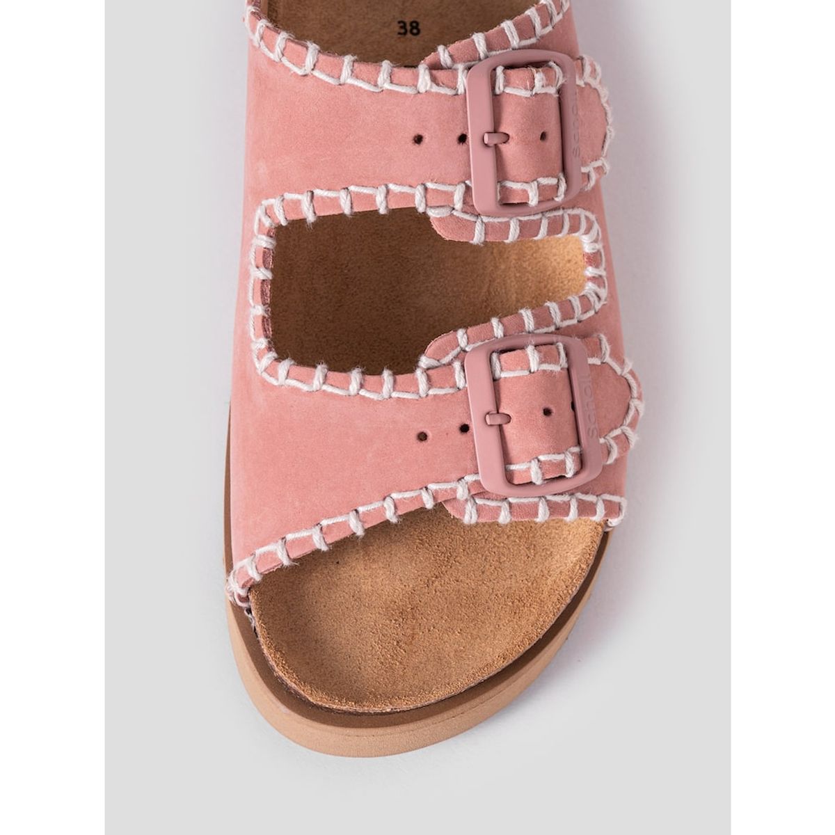 숄(SCHOLL) (WOMEN) 스티치 투스트랩 코르크 샌들  핑크 (HH54K2C20X)