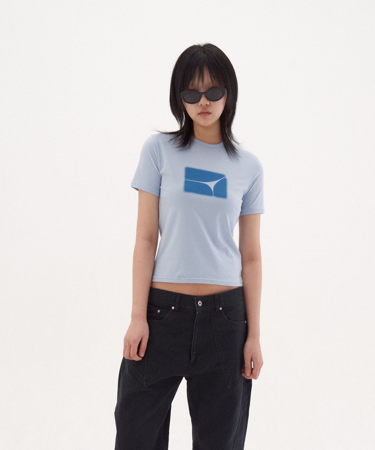 하이파이 사운드 레퍼런스(HIFI SOUND REFERENCE) 심볼 티셔츠, 스카이블루