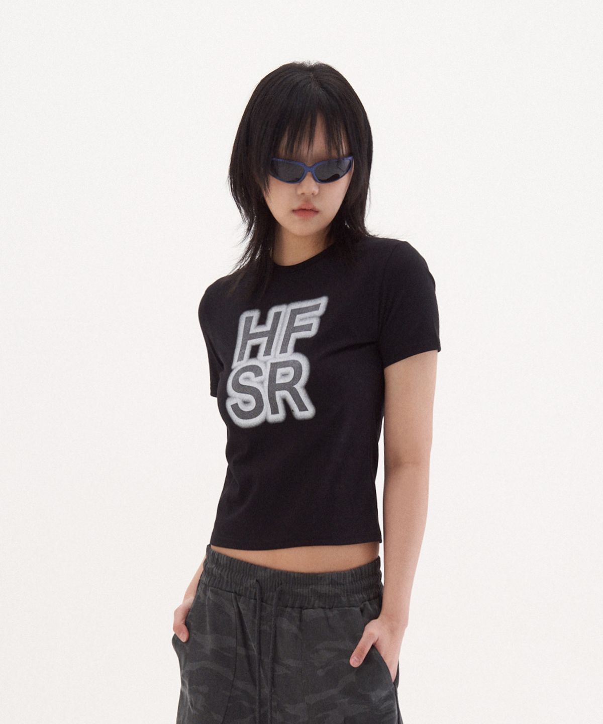 하이파이 사운드 레퍼런스(HIFI SOUND REFERENCE) HFSR 로고 티셔츠, 블랙