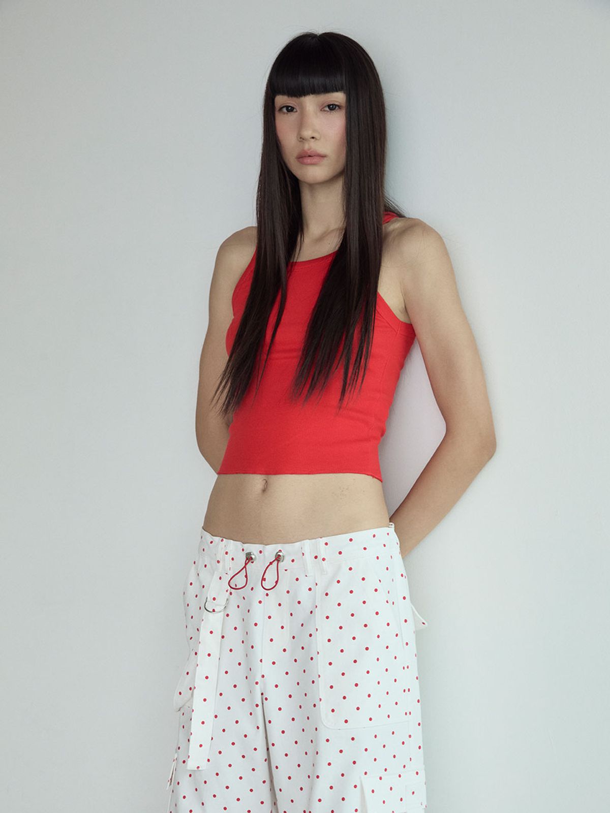 비수스(VISUS) Cotton Sleeveless Top_Red