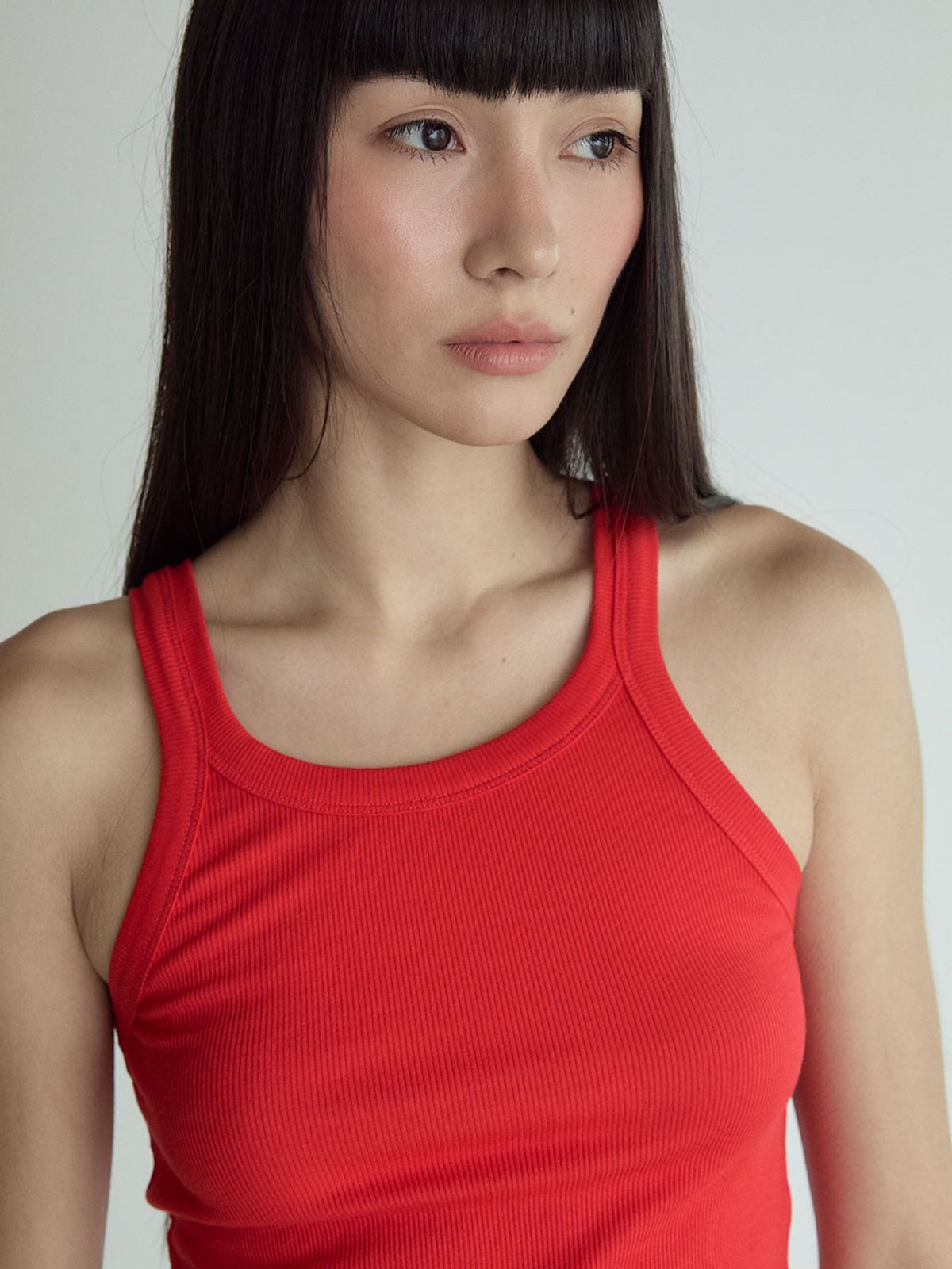 비수스(VISUS) Cotton Sleeveless Top_Red