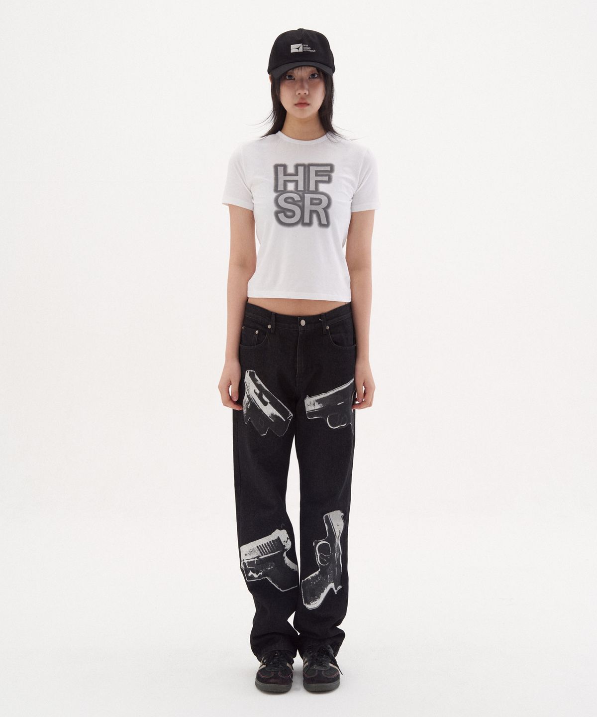 하이파이 사운드 레퍼런스(HIFI SOUND REFERENCE) HFSR 로고 티셔츠, 화이트