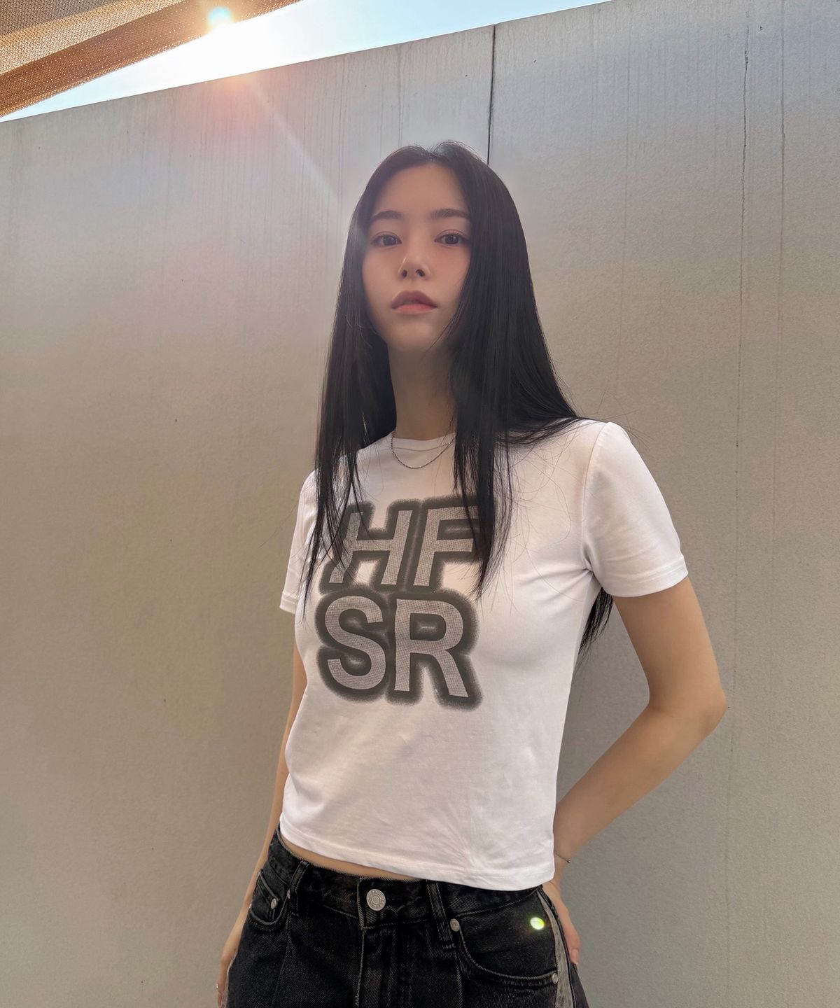하이파이 사운드 레퍼런스(HIFI SOUND REFERENCE) HFSR 로고 티셔츠, 화이트