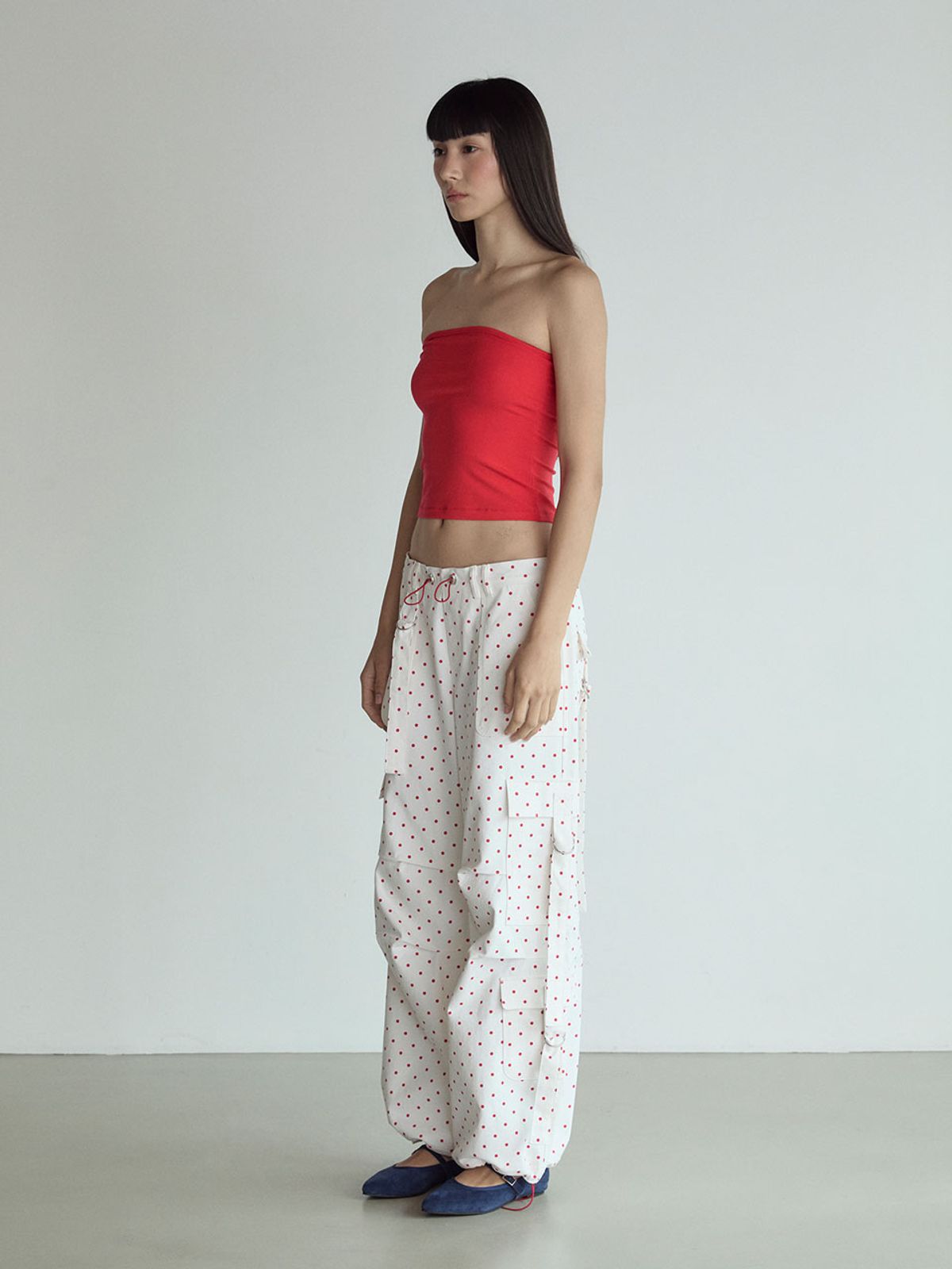 비수스(VISUS) D-ring Cargo Pants_Polka Dot