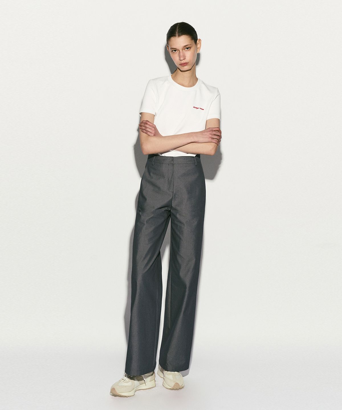리이(RE RHEE) HIGH RISE SHIMMER JEAN