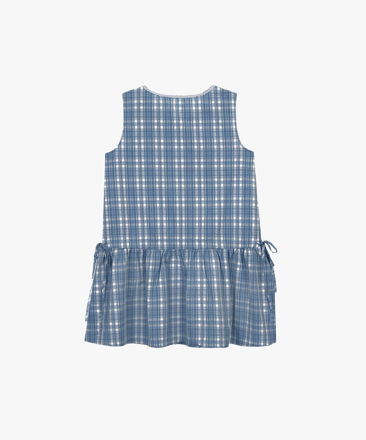 핑크파인애플(PINK PINEAPPLE) COOL CHECK DRESS_SKY BLUE