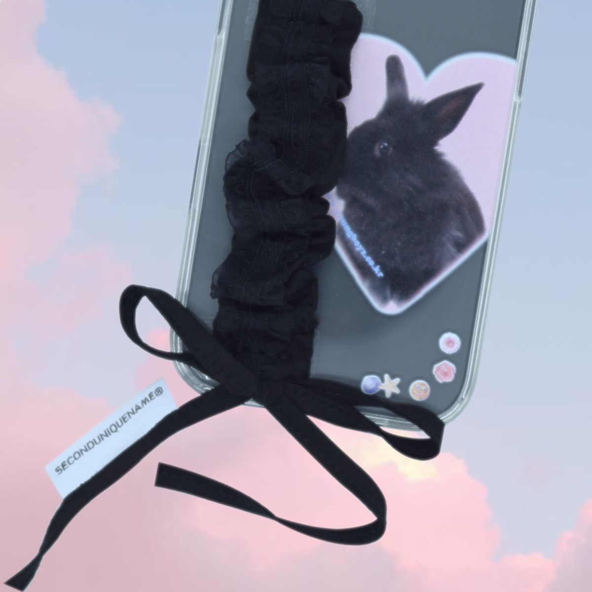세컨드유니크네임(SECOND UNIQUE NAME) SUN CASE LACE GOBULL BAND BLACK (CLEAR)