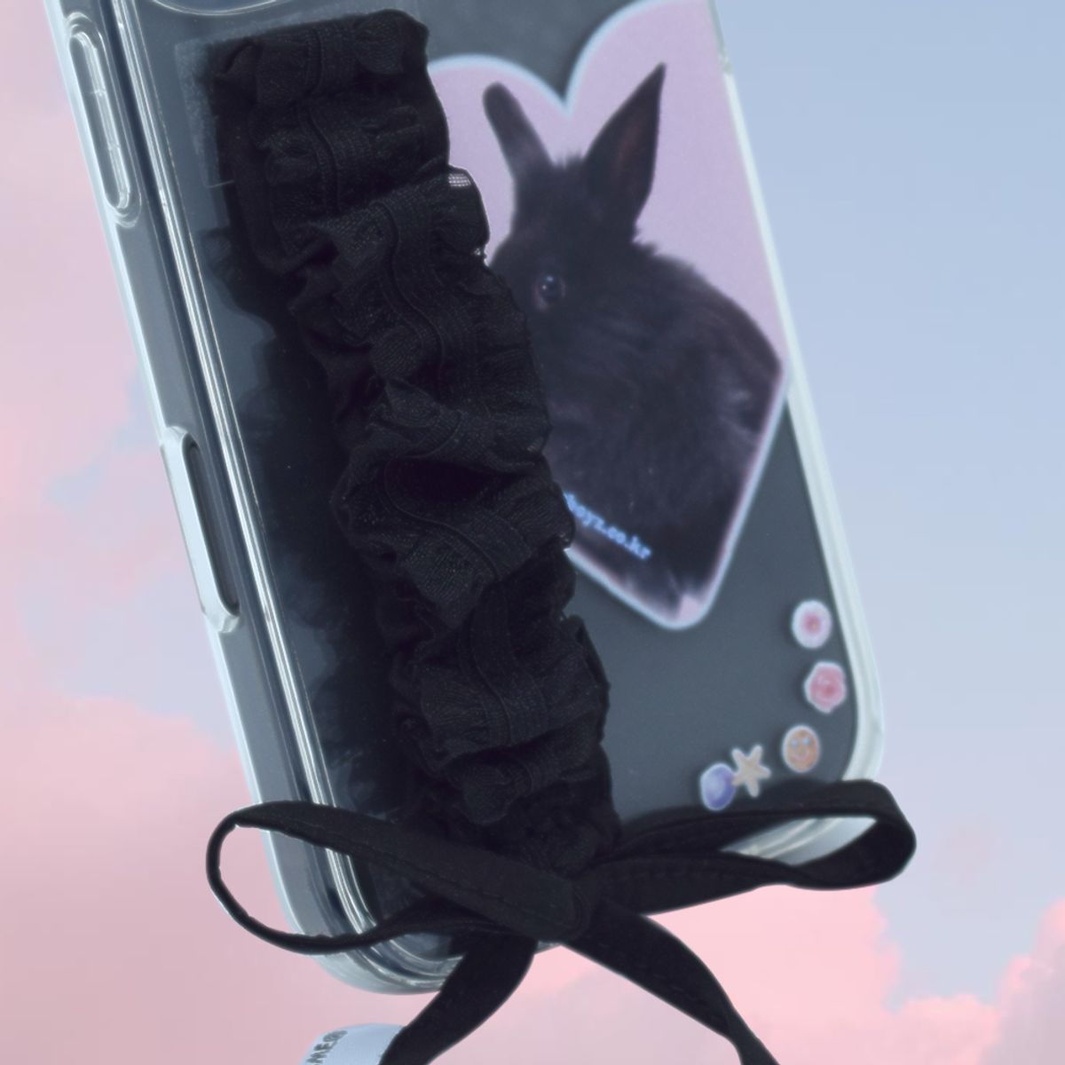 세컨드유니크네임(SECOND UNIQUE NAME) SUN CASE LACE GOBULL BAND BLACK (CLEAR)