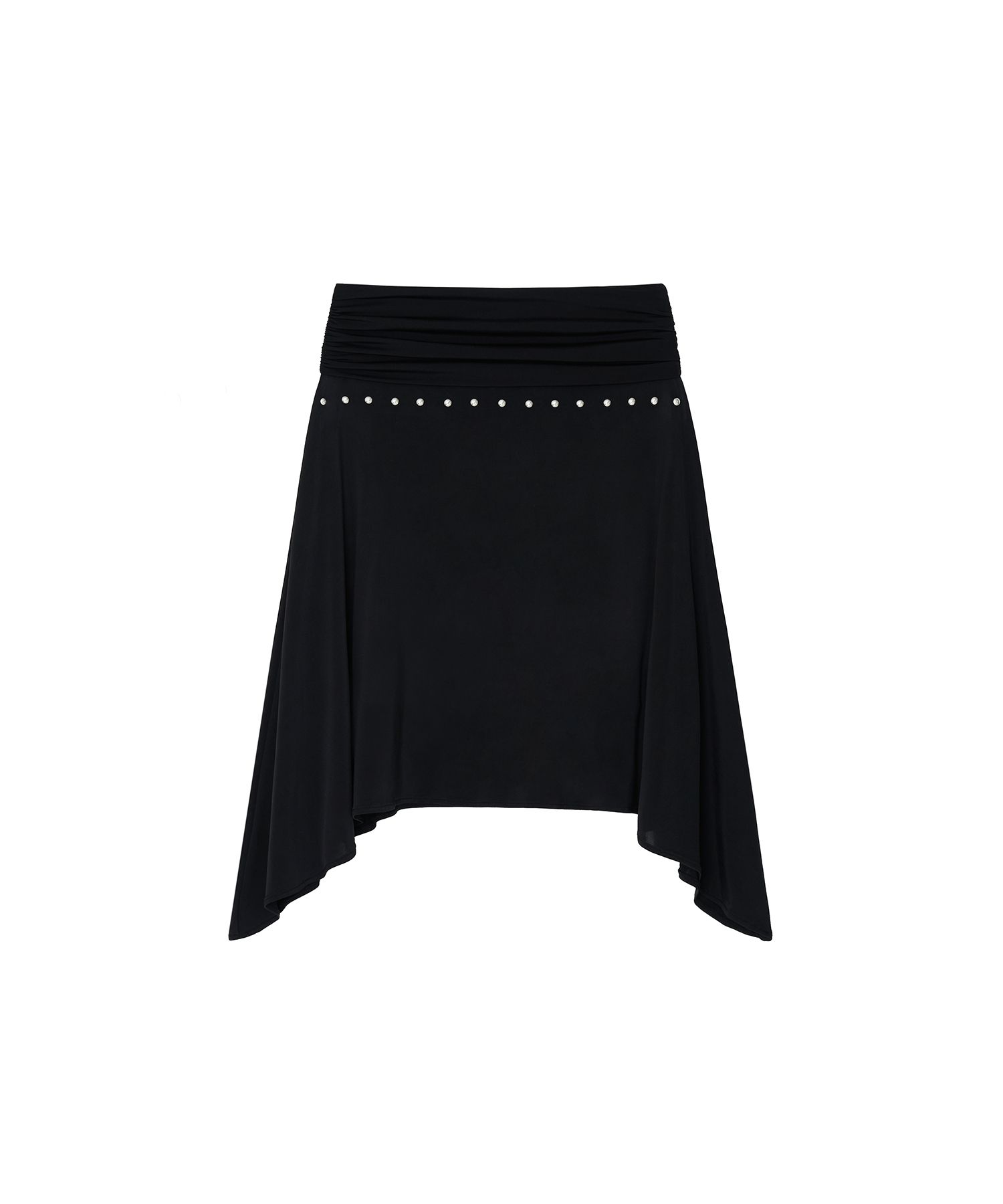 ★KASHIKO★STUD DRAPE FLARE SKIRT MUSINSA | KASHIKO Stud Drape Flare Skirt Black