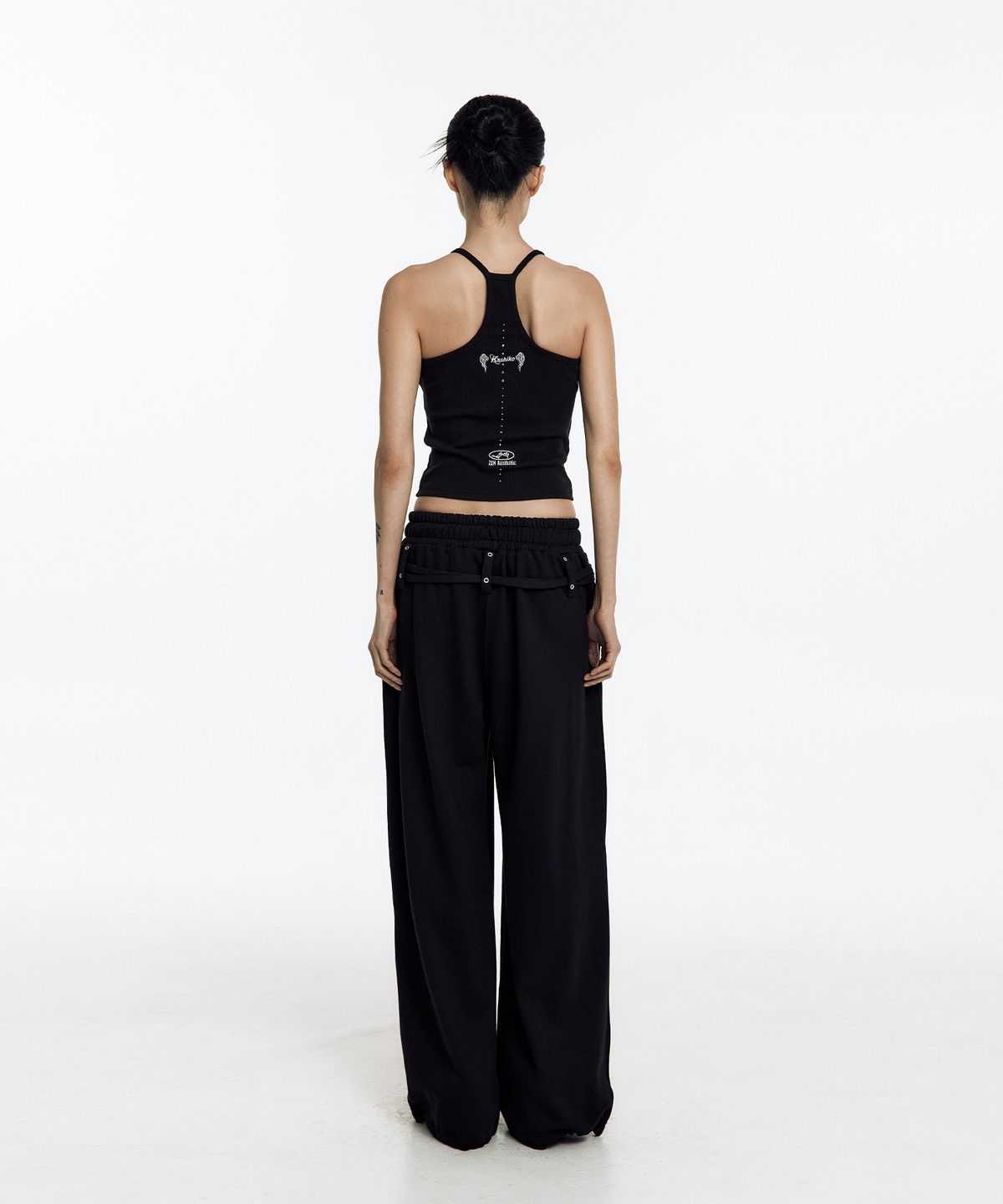 카시코(KASHIKO) Zenu Belt Sweat Pants Black
