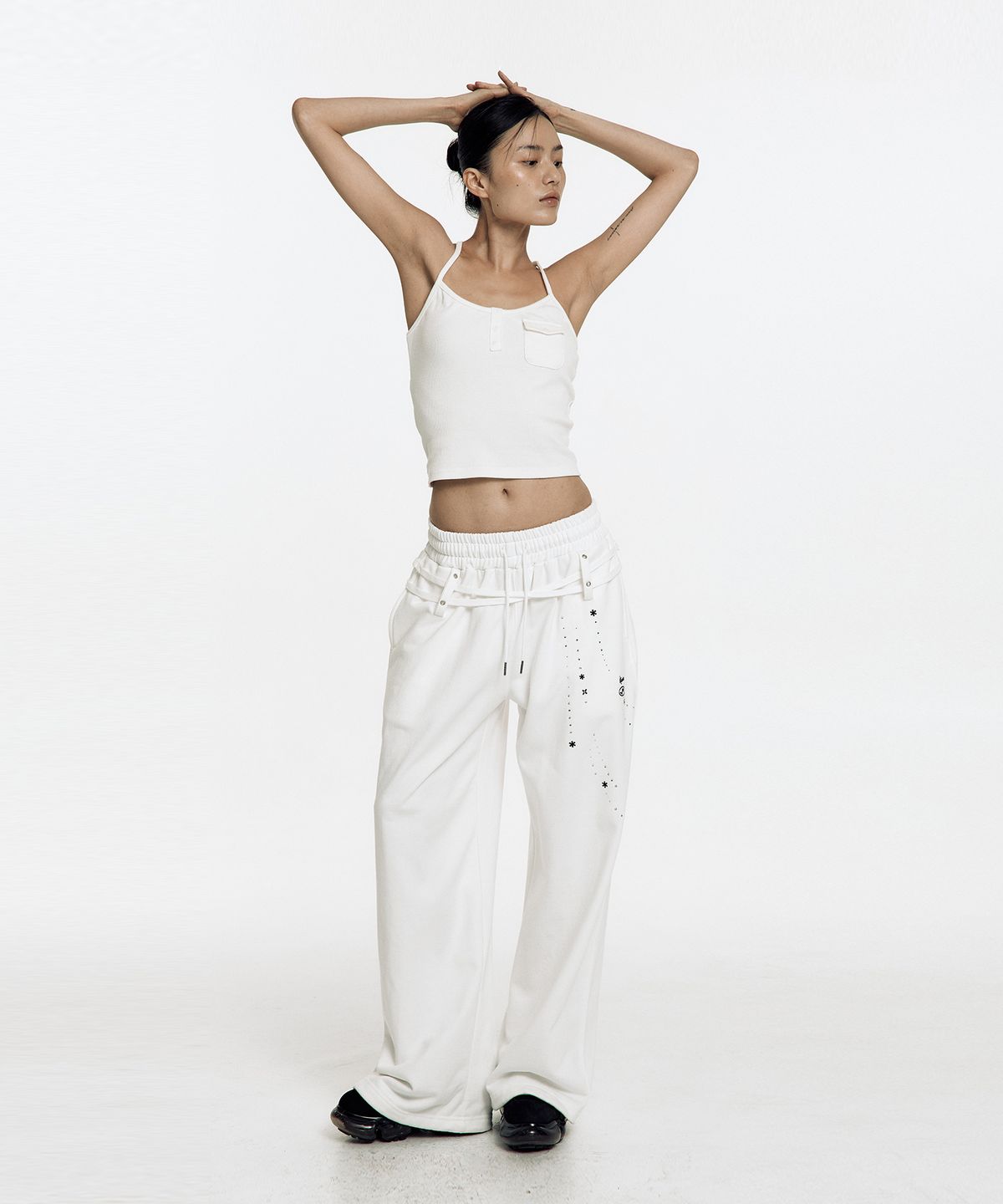 카시코(KASHIKO) Zenu Pocket Hotfix Top White