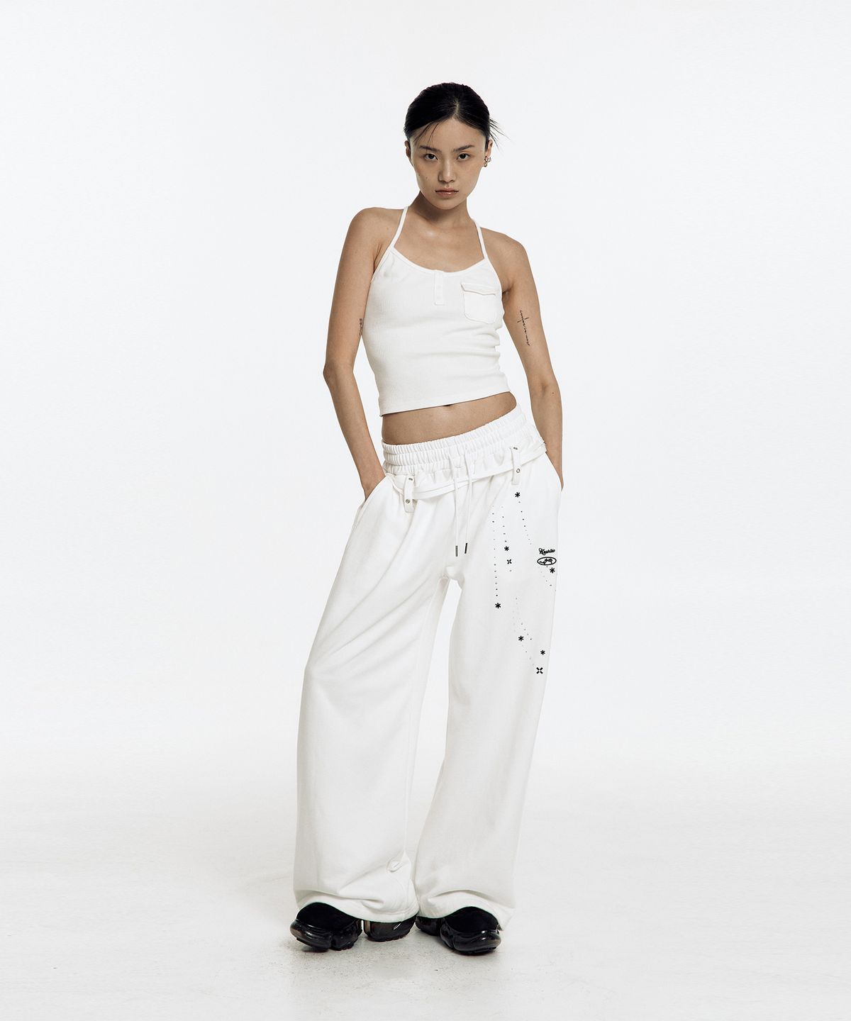 카시코(KASHIKO) Zenu Pocket Hotfix Top White