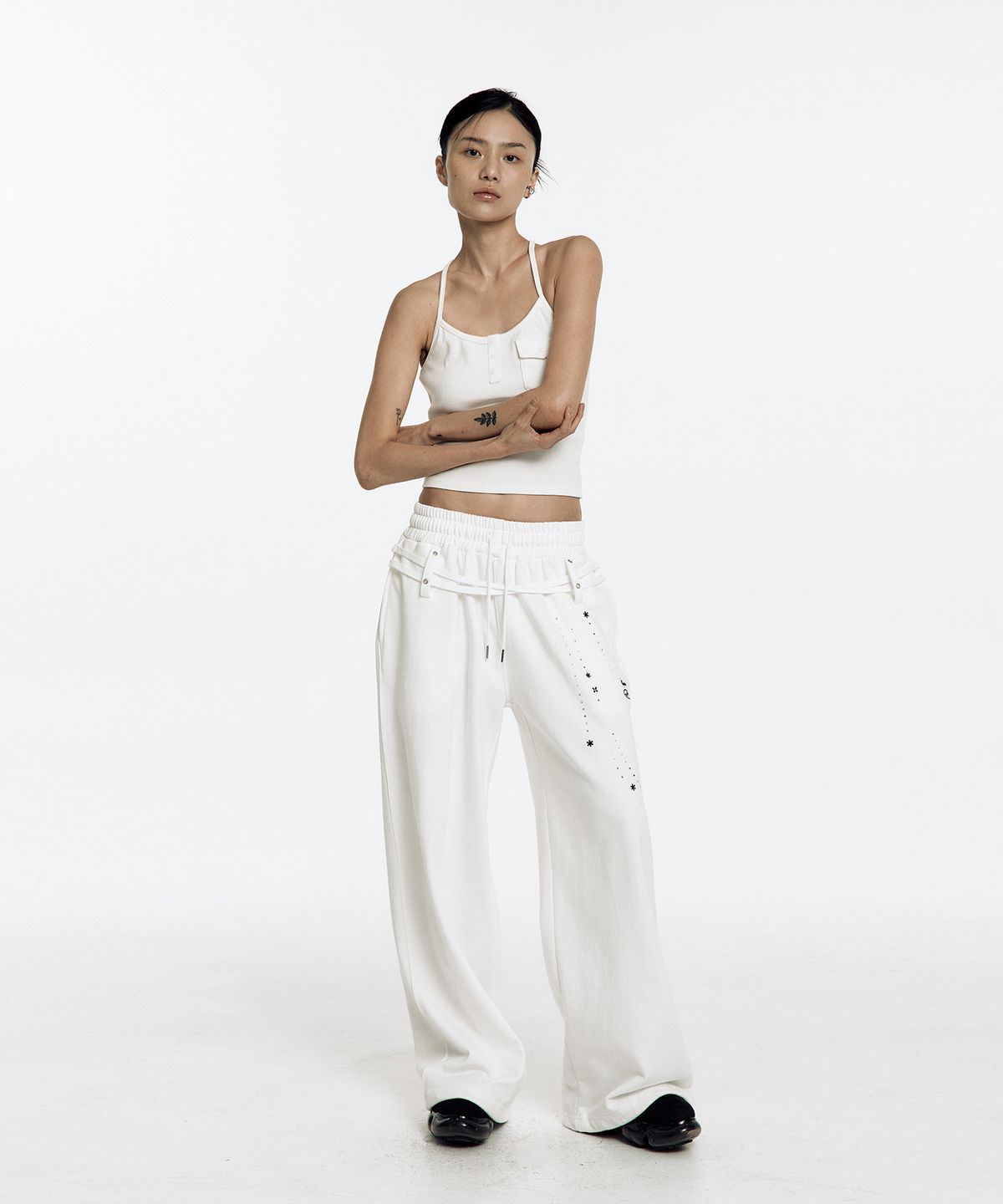 카시코(KASHIKO) Zenu Pocket Hotfix Top White
