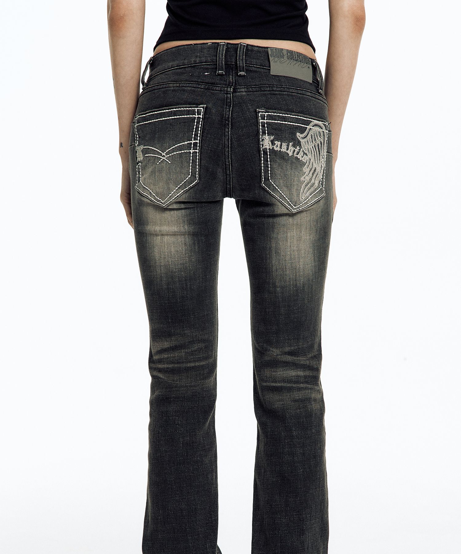 ★KASHIKO★ Lowrise Boots Cut Denim Pants MUSINSA | KASHIKO Lowrise Boots Cut Denim Pants Blue