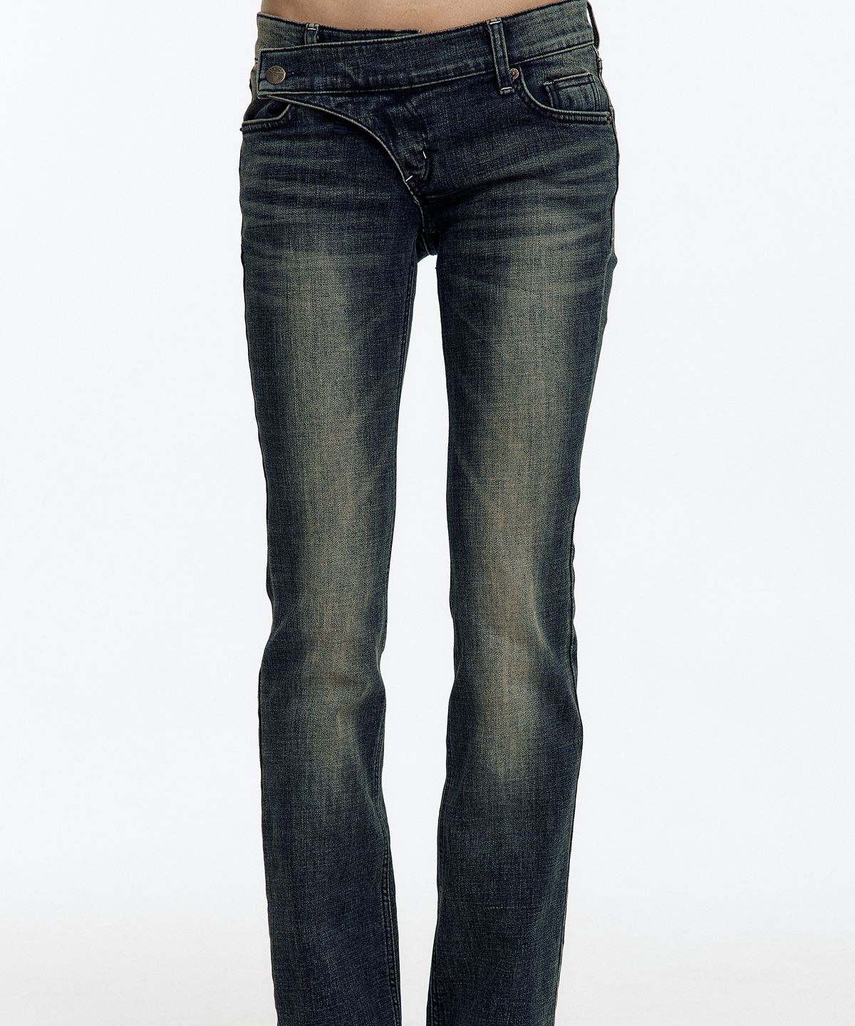 카시코(KASHIKO) Lowrise Boots Cut Denim Pants Blue