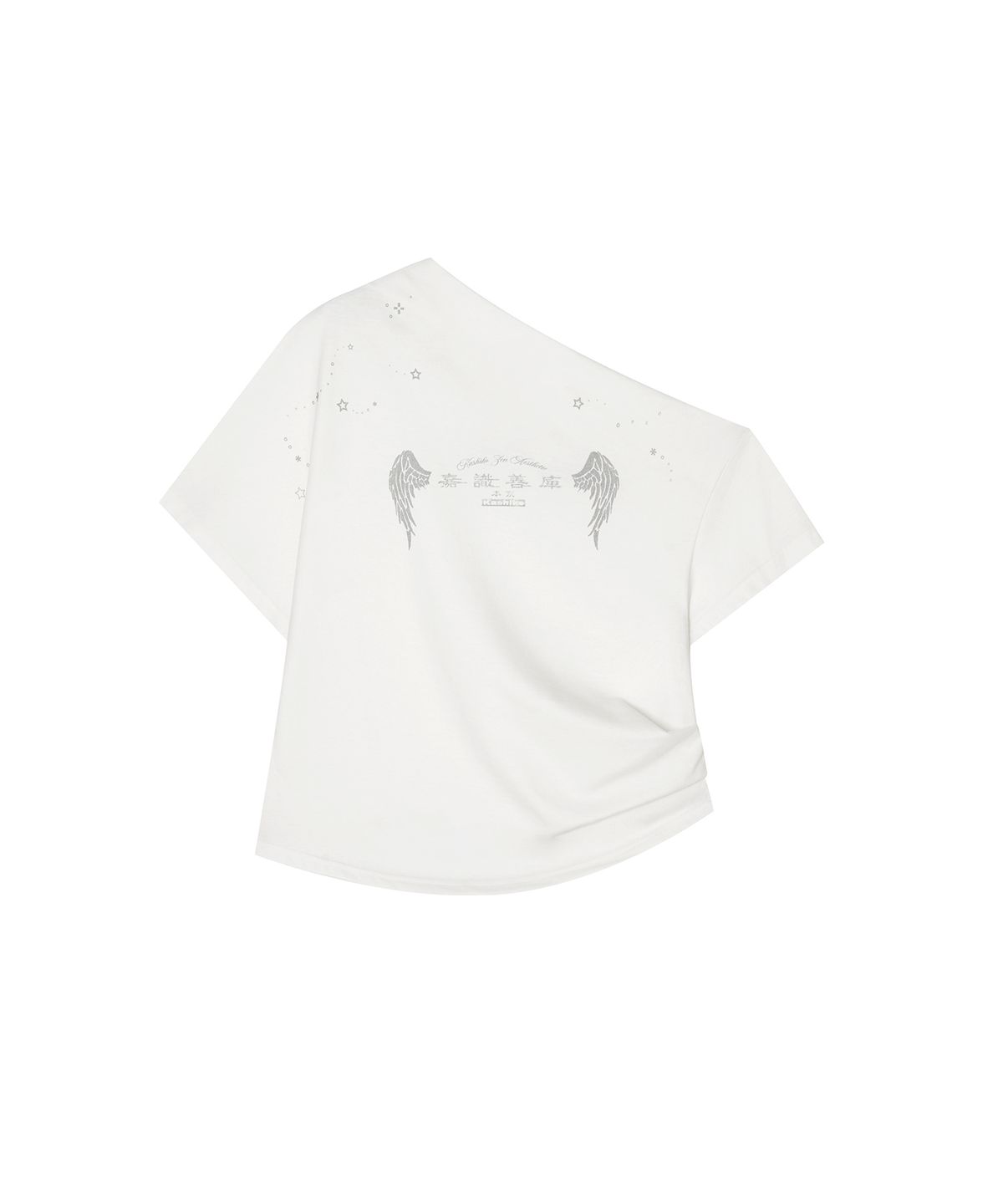 카시코(KASHIKO) Zen One Shoulder Top White