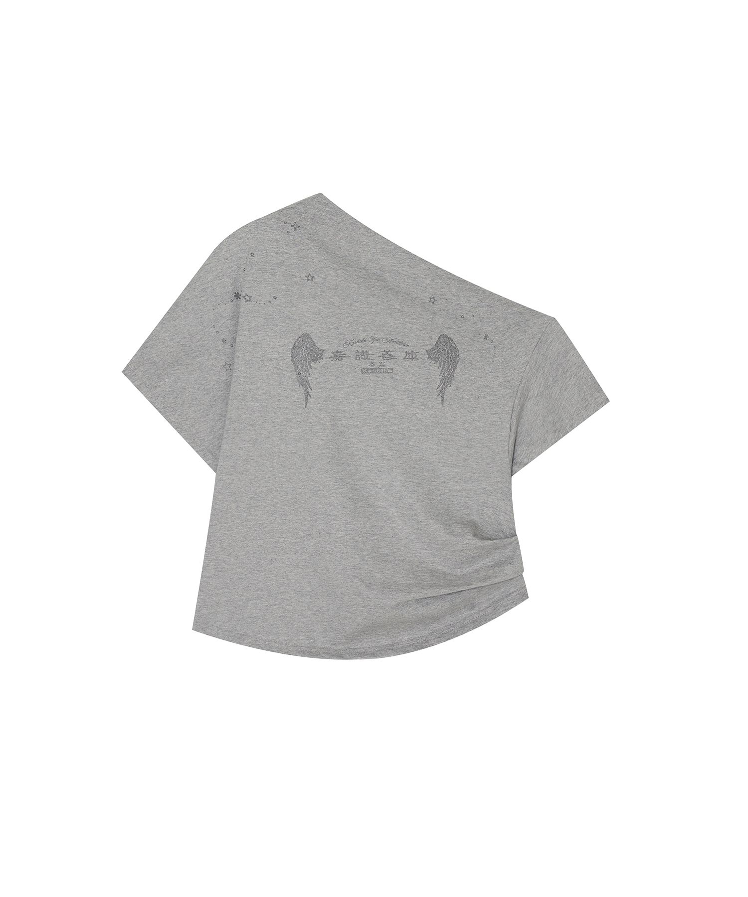 MUSINSA公式 | KASHIKO Zen One Shoulder Top Gray