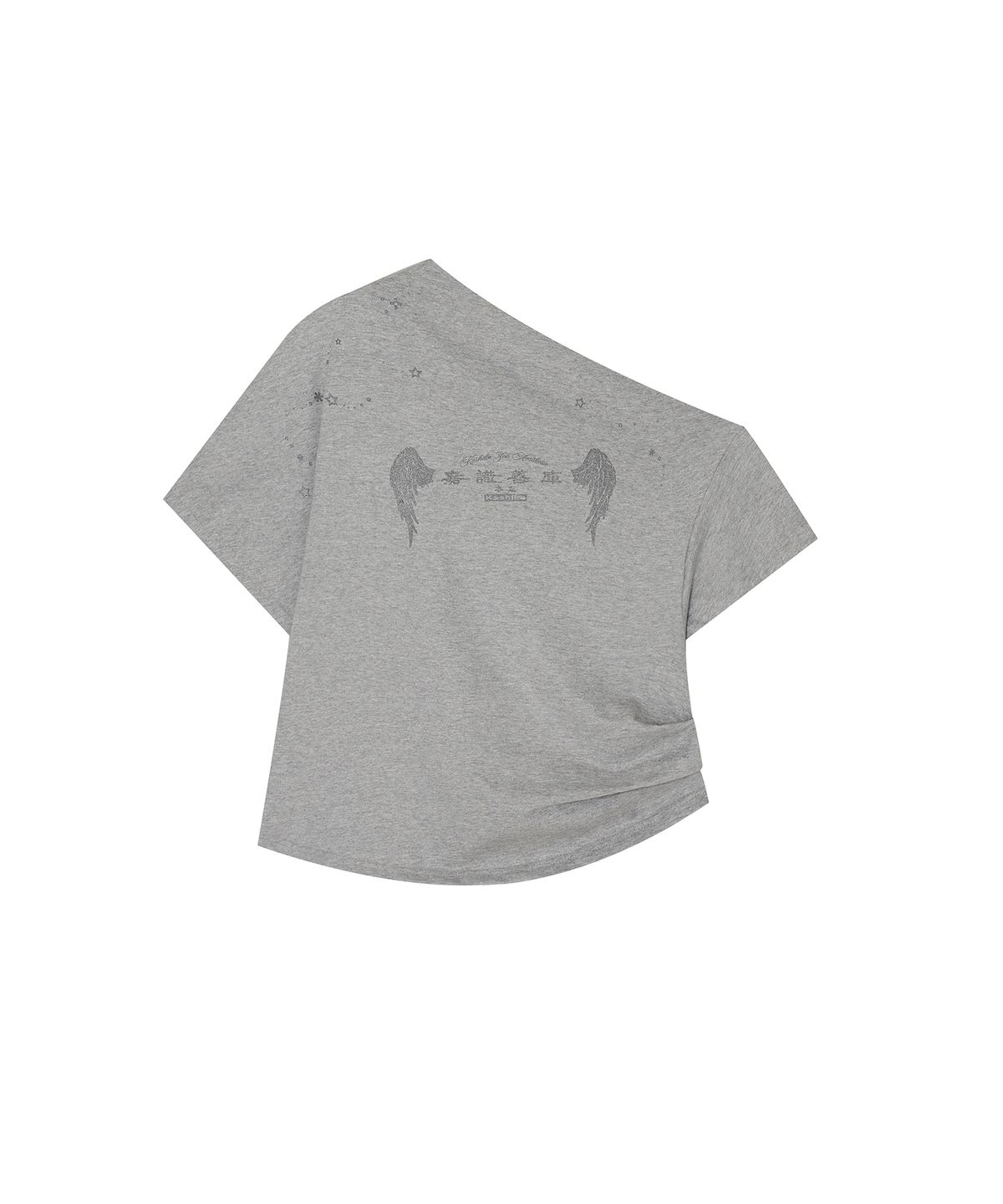 카시코(KASHIKO) Zen One Shoulder Top Gray