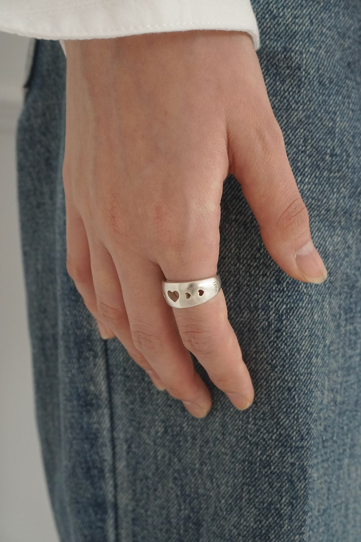 페어오브러브(PAIR OF LOVE) [925SILVER]WESTERN HEART HOLE RING