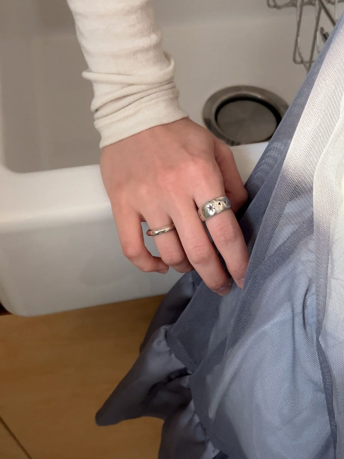 페어오브러브(PAIR OF LOVE) [925SILVER]WESTERN STAR HOLE RING