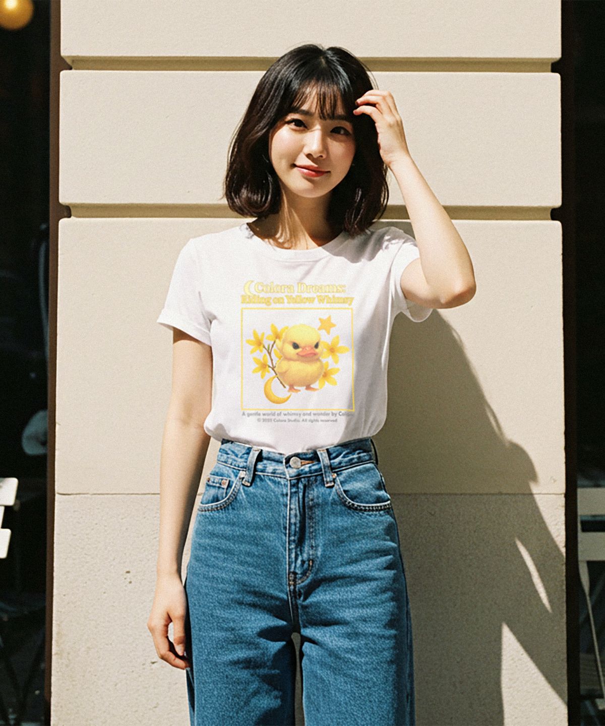 컬로라(COLORA) 컬로라 드림 베이비 덕 반팔 티셔츠 (3color)