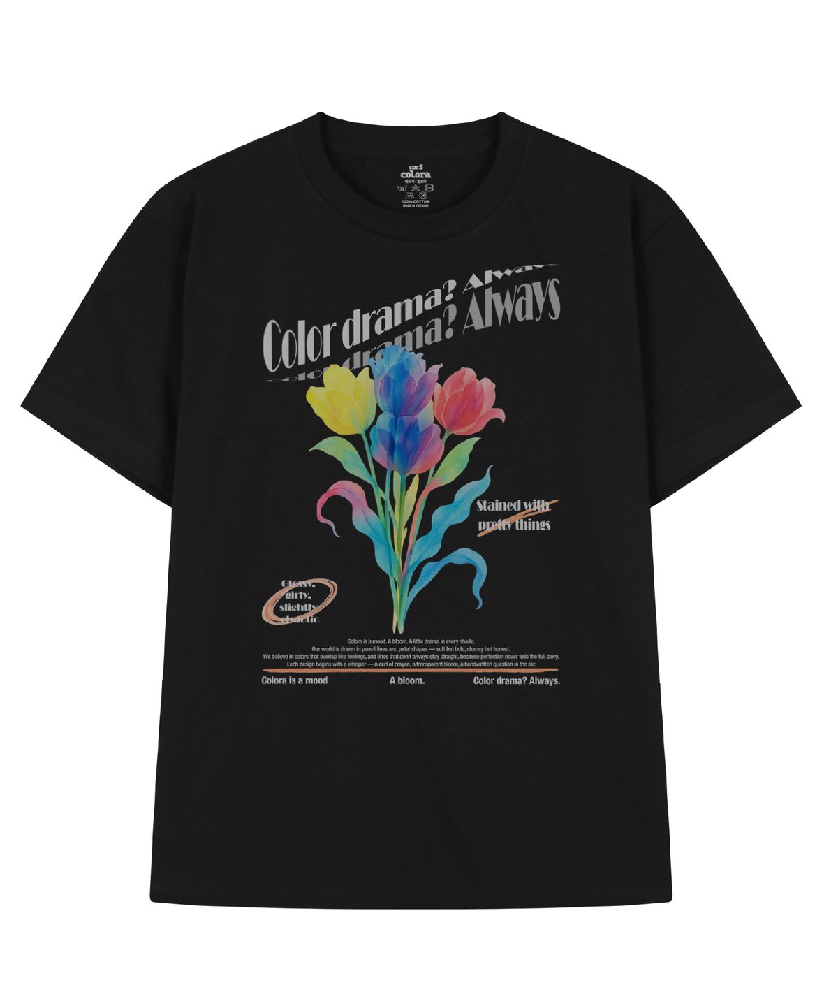 컬로라(COLORA) 컬러 드라마 올웨이즈 반팔 티셔츠 (3color)