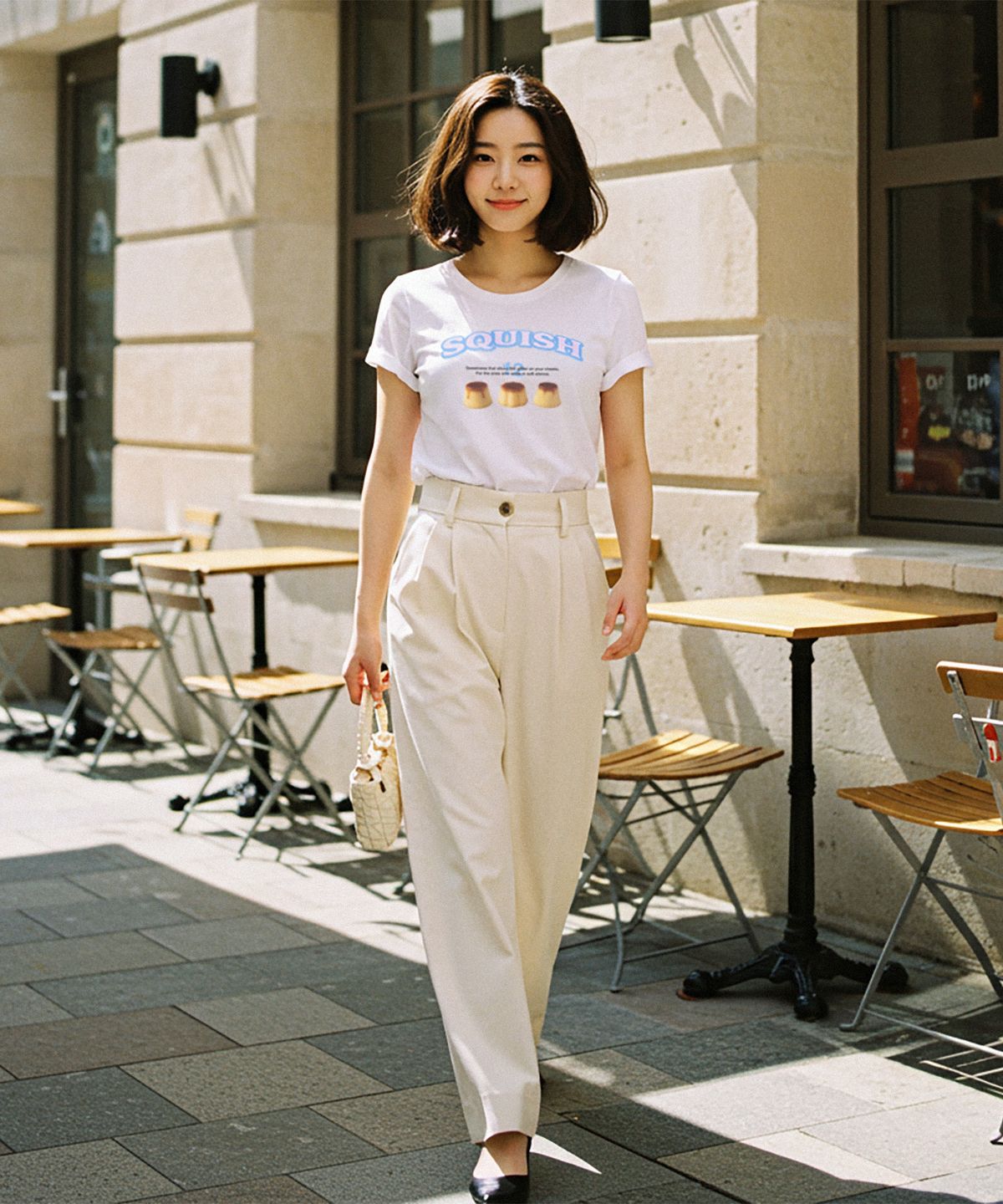 컬로라(COLORA) 스퀴시 쓰리 푸딩 반팔 티셔츠 (3color)
