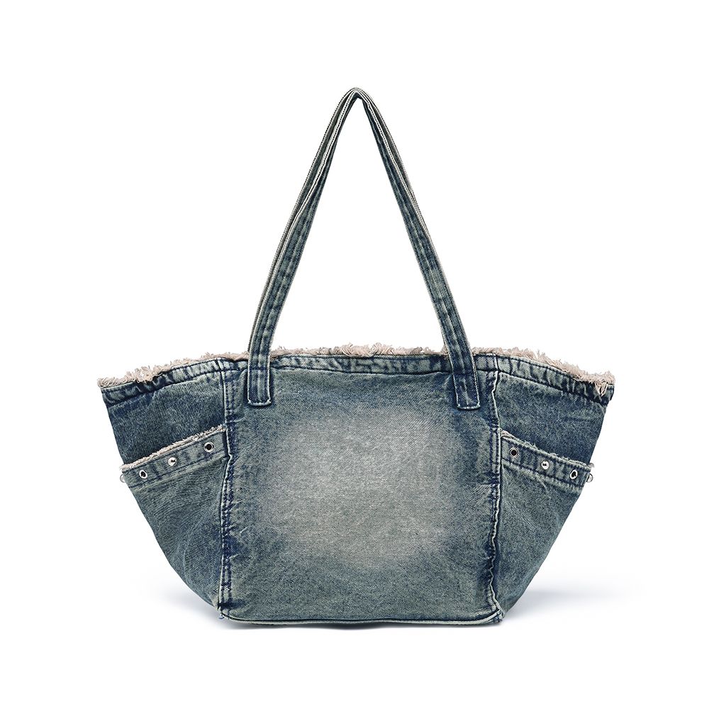 ●BLACKPURPLE● Denim Fringe Shoulder Bag / Unisex MUSINSA | BLACK PURPLE Denim Fringe Shoulder Bag