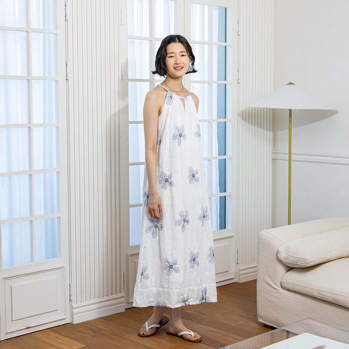 랭썬(LANGSON) LS_Holiday bloom dress_2color