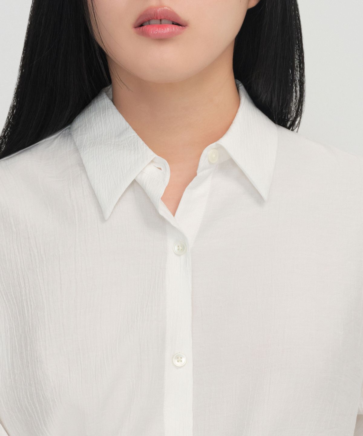 무신사 스탠다드 우먼(MUSINSA STANDARD WOMAN) 우먼즈 릴렉스드 크링클 셔츠 [화이트]