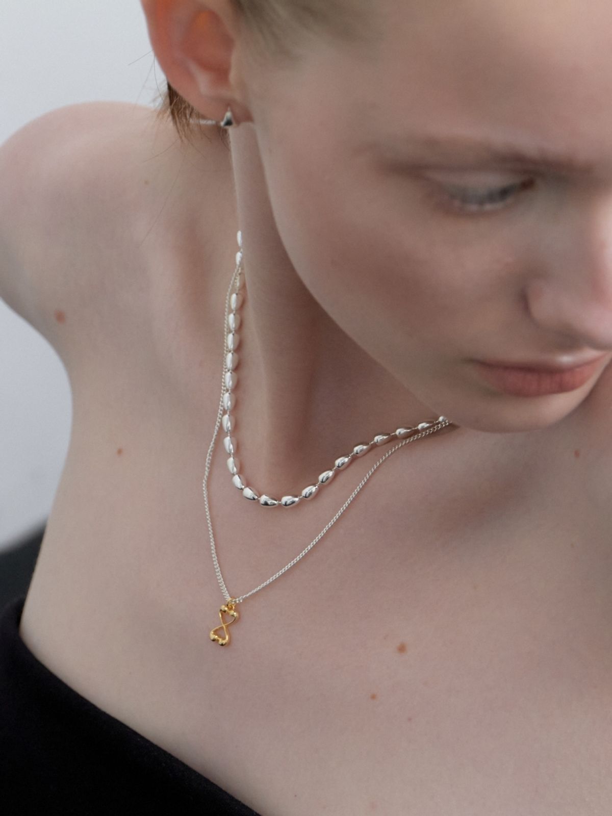 러브미몬스터(LOVE ME MONSTER) Easy Drops Chain Necklace (L251MNK110)