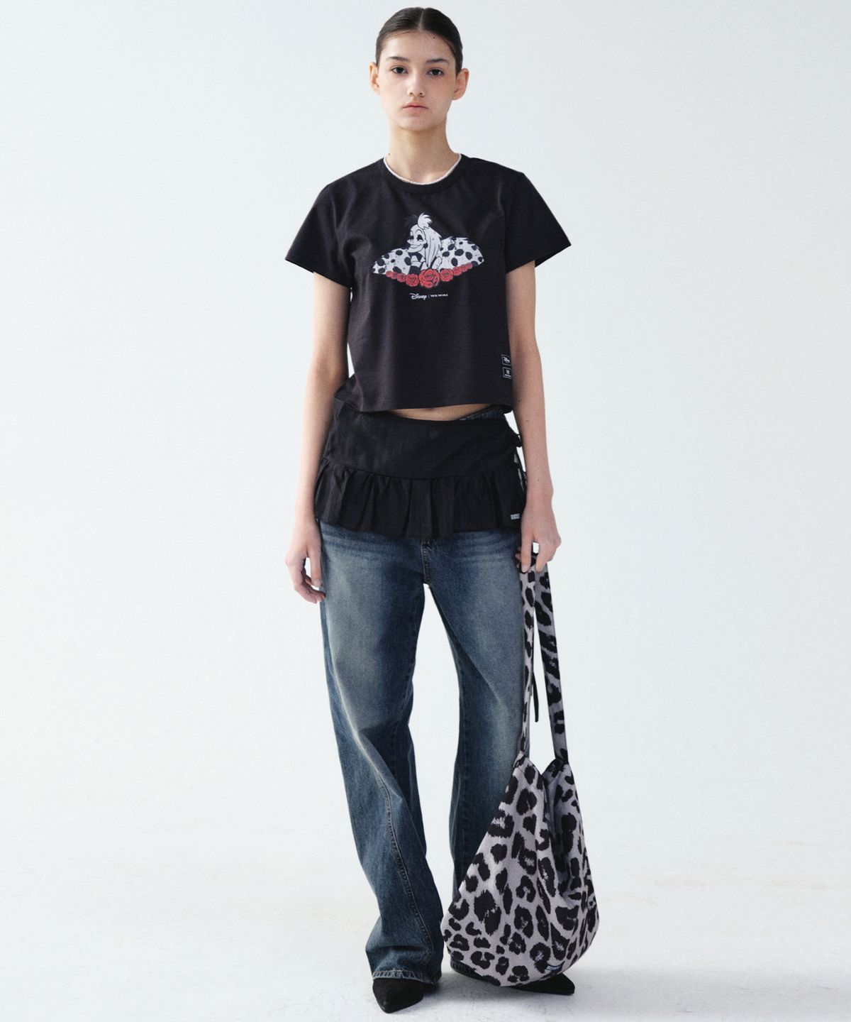 닉앤니콜(NICK&NICOLE) LEOPARD TWOWAY SQUARE BAG_BLACK