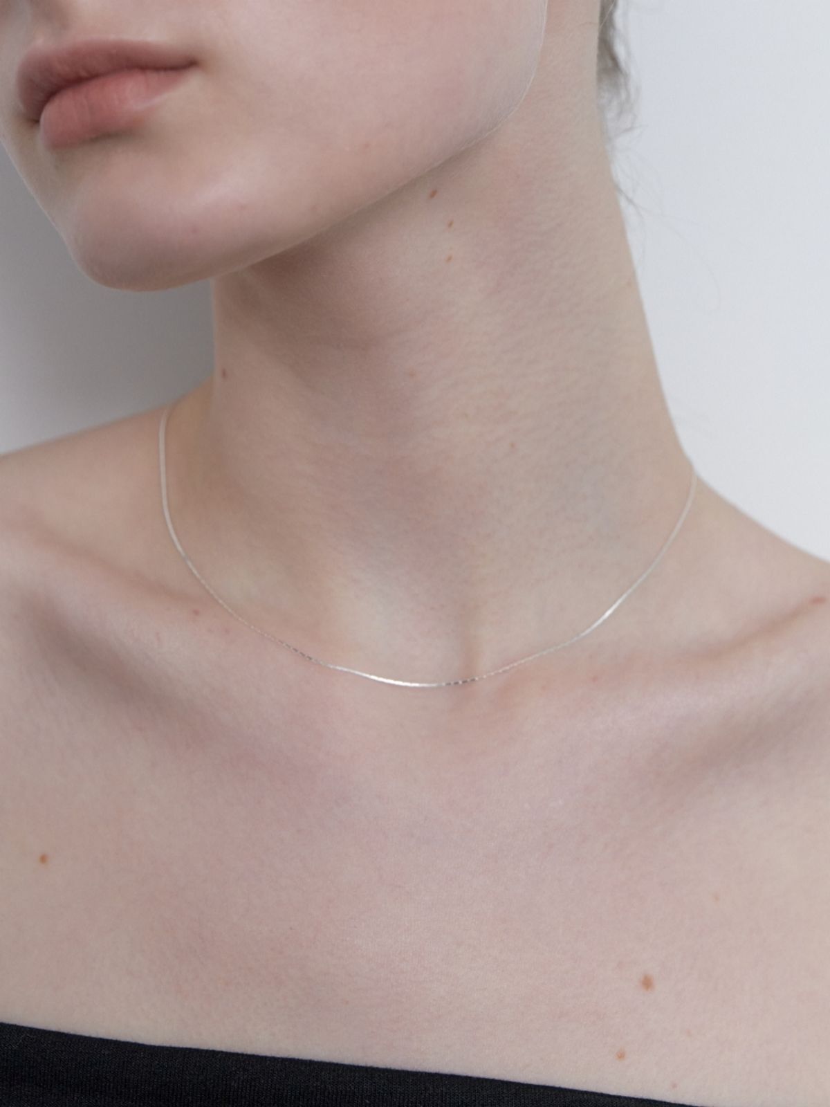 러브미몬스터(LOVE ME MONSTER) [Silver] Pure Box Chain Necklace (L251MNK120)