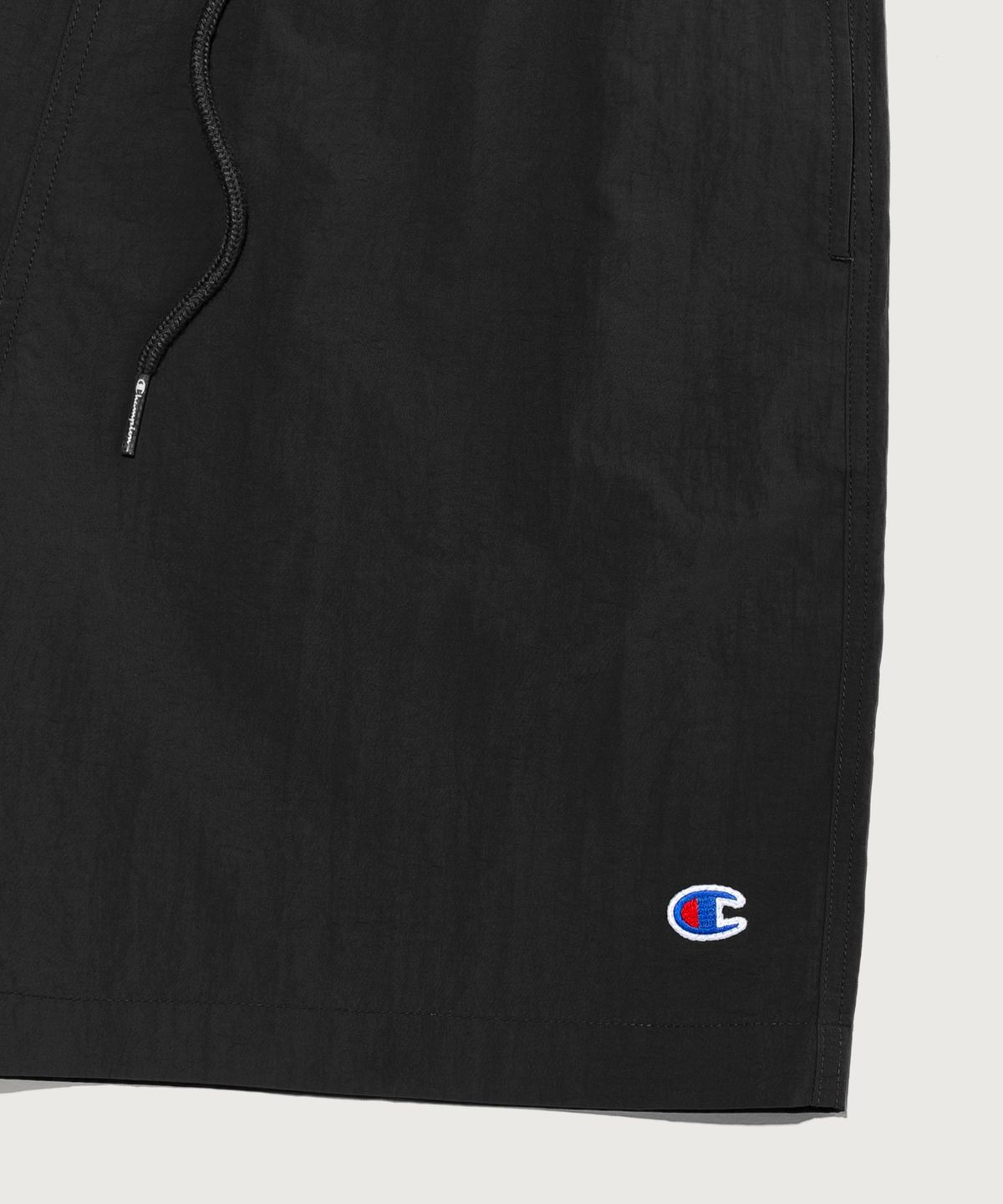 챔피온(CHAMPION) C로고 우븐 스트링 숏팬츠 Black