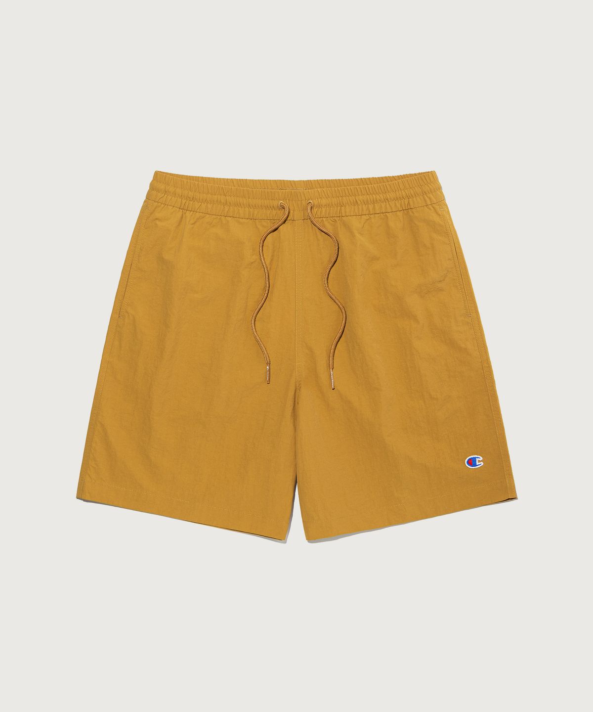 챔피온(CHAMPION) C로고 우븐 스트링 숏팬츠 Mustard