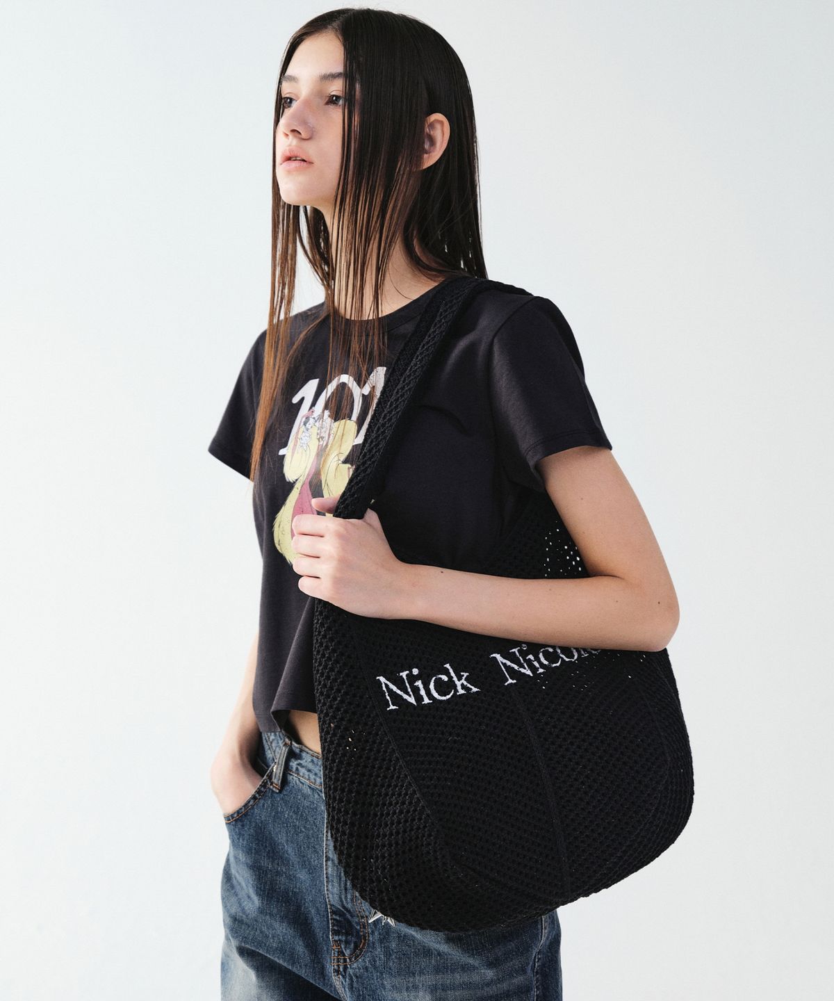 닉앤니콜(NICK&NICOLE) NICOLE CROCHET KNIT BAG_7COLOR