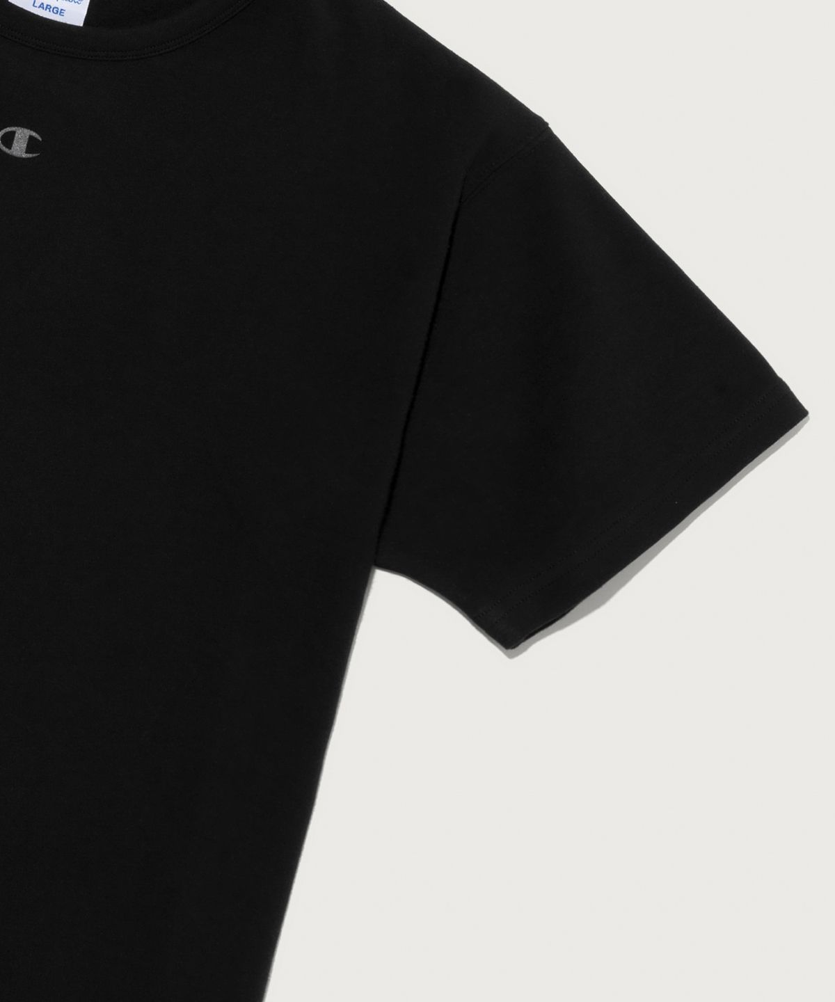 챔피온(CHAMPION) C로고 머슬핏 스트레치 반팔 티셔츠 Black