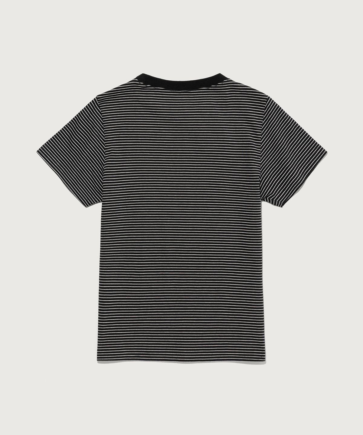 챔피온(CHAMPION) 여성 C로고 스트라이프 반팔 티셔츠 Black